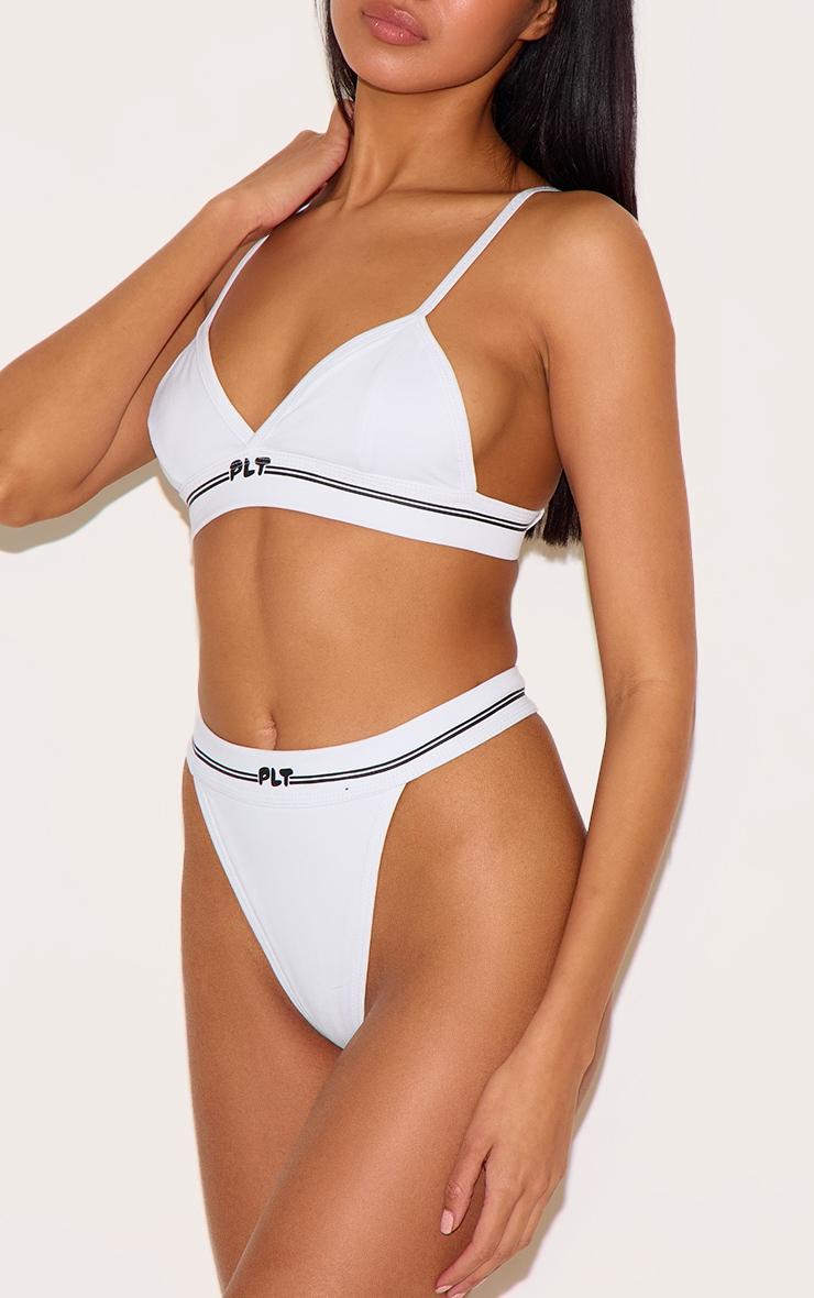 PRETTYLITTLETHING White Tape Thong Product Image