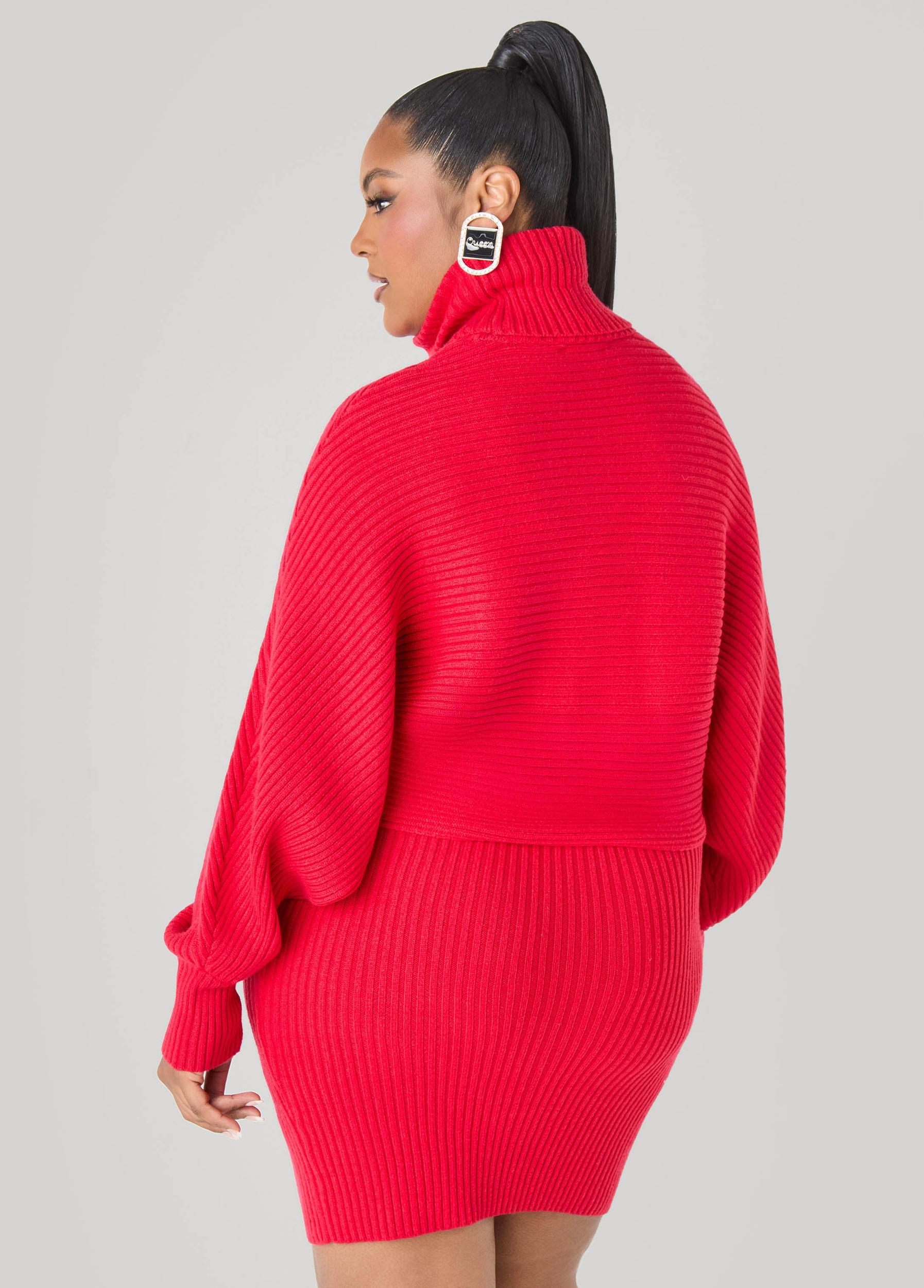 Dolman Sleeved Turtleneck Sweater Product Image