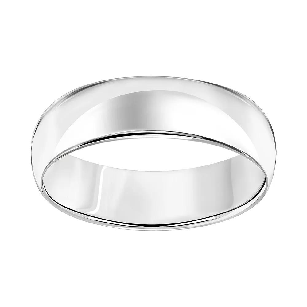 Women's 10KT WHITE GOLD 6MM LOW DOME BAND,  Product Image