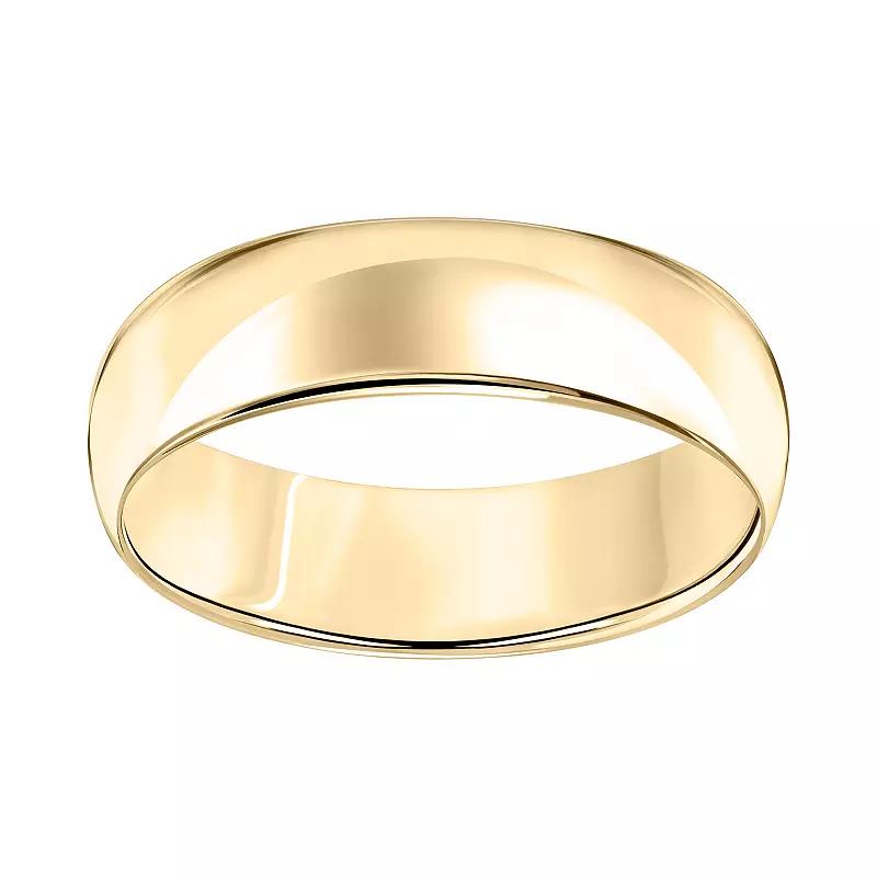 Women's 10KT WHITE GOLD 6MM LOW DOME BAND,  Product Image