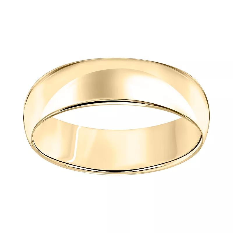 Women's 10KT WHITE GOLD 6MM LOW DOME BAND,  Product Image