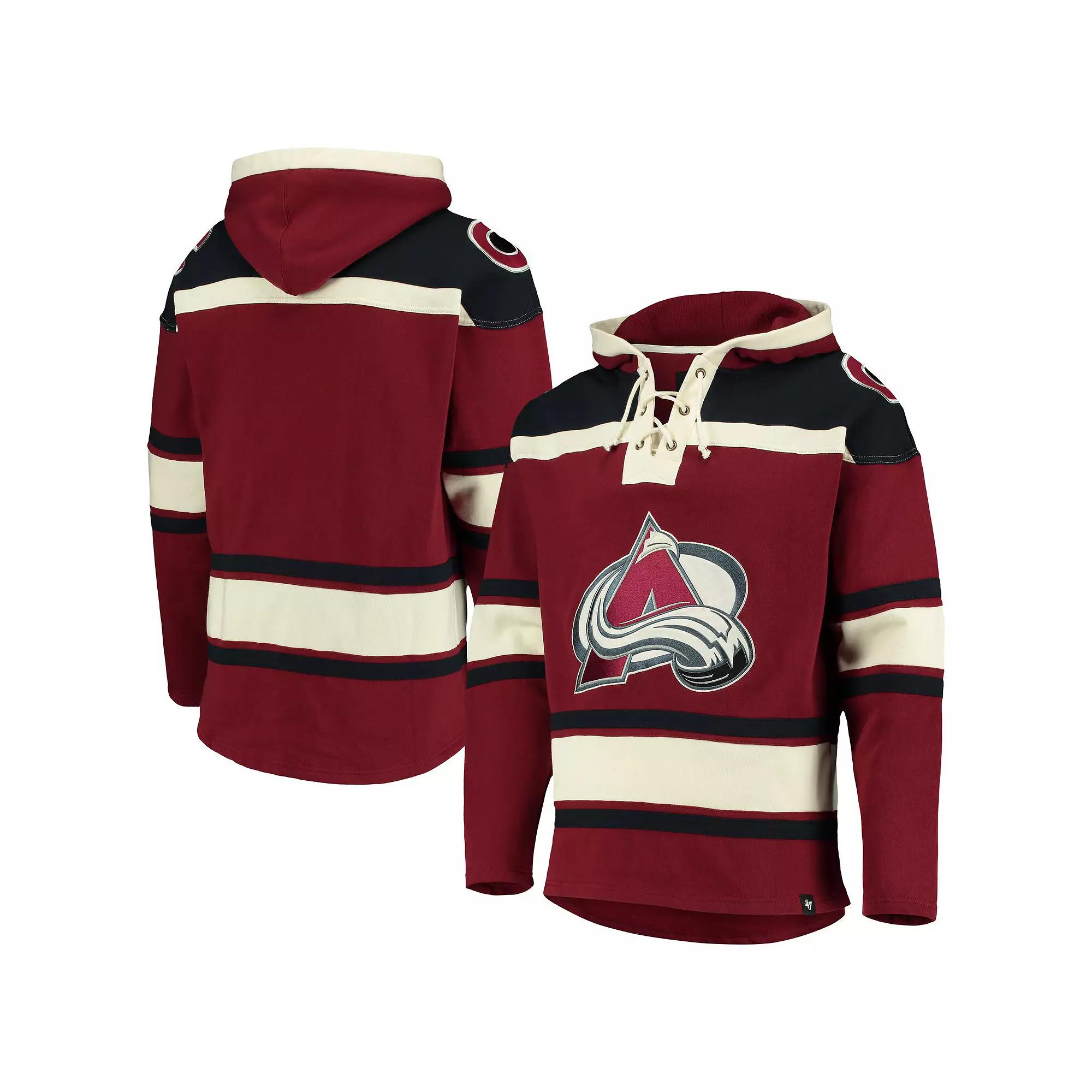 Men's '47 Burgundy Colorado Avalanche Superior Lacer Pullover Hoodie,  Product Image