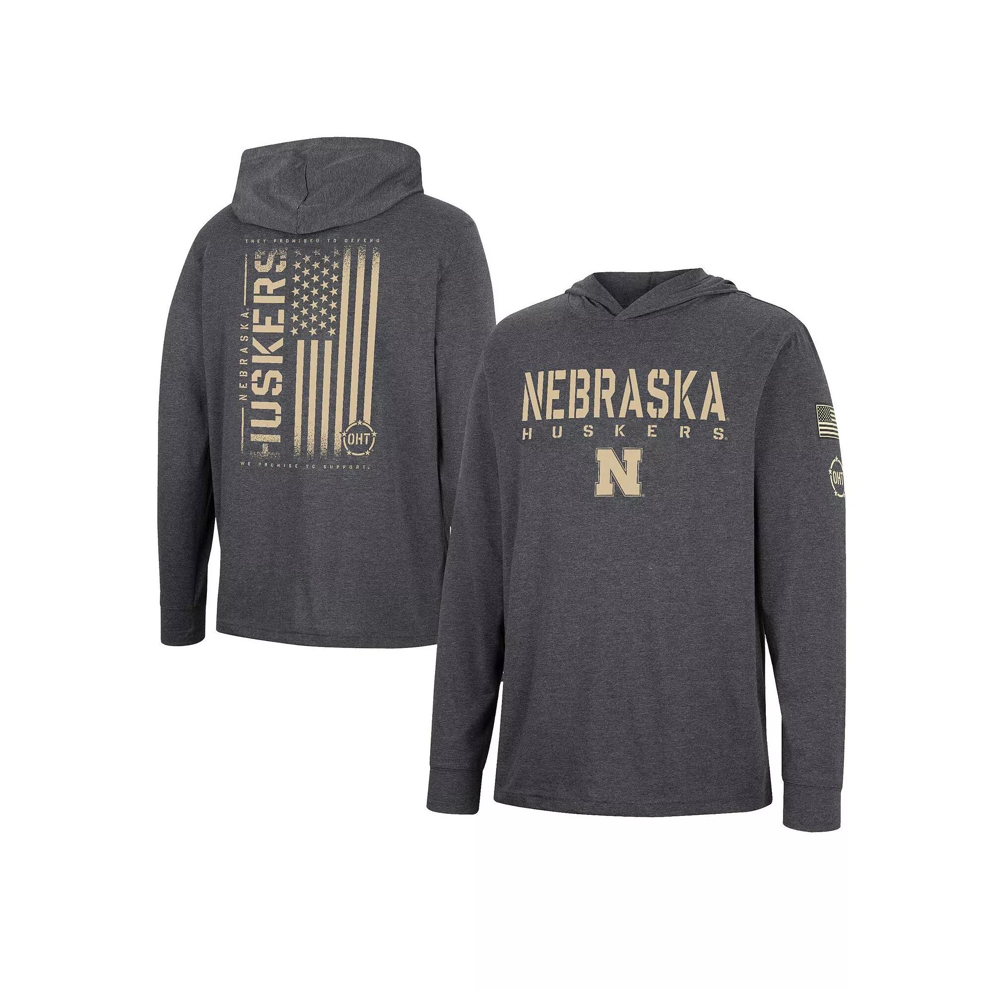 Men's Colosseum Charcoal Kentucky Wildcats Team OHT Military Appreciation Hoodie Long Sleeve T-Shirt,  Product Image