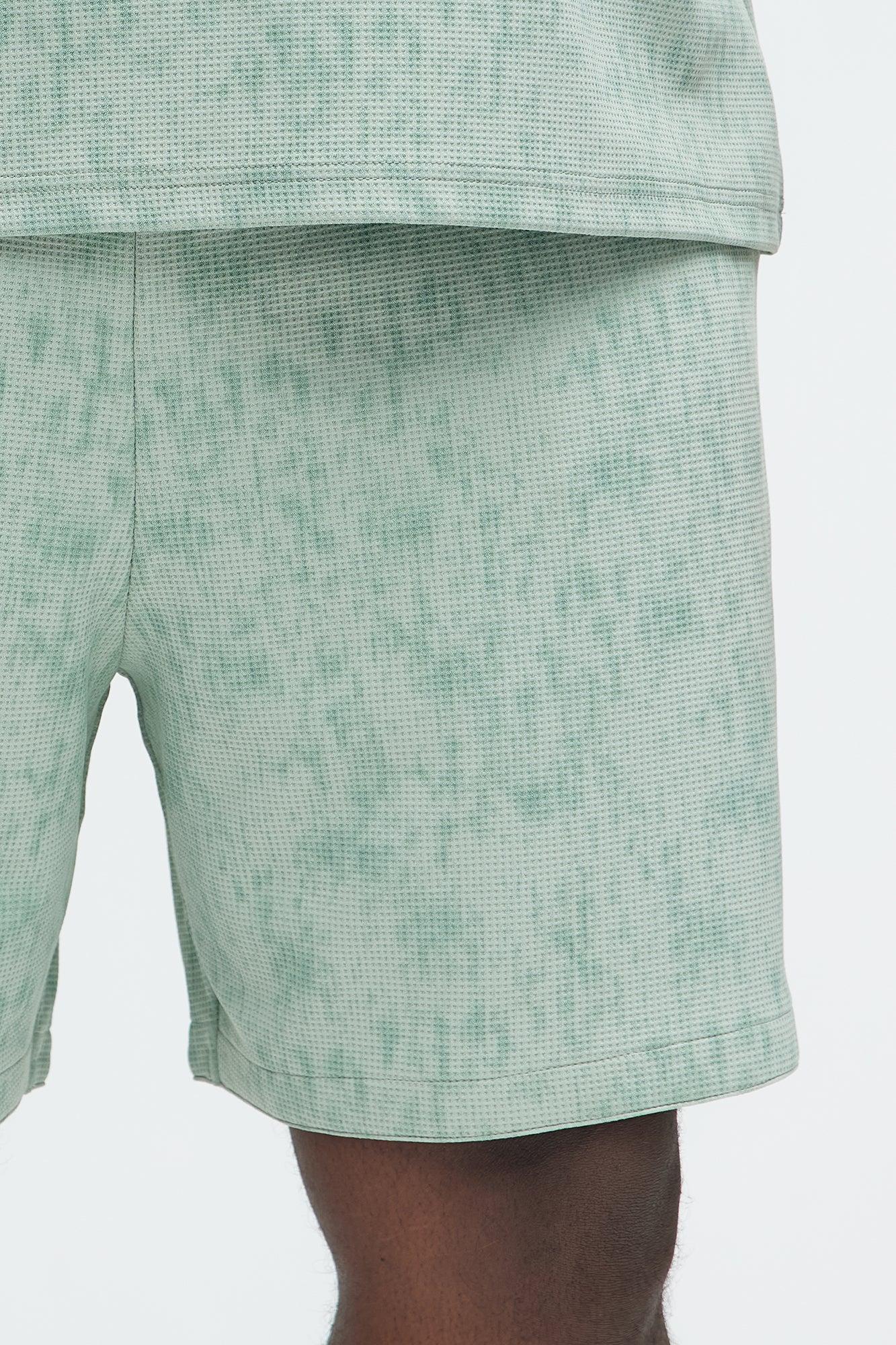 Kerwin Waffle Texture Shorts - Sage Product Image
