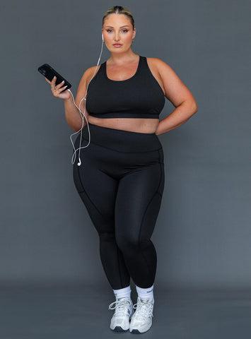 Unstoppable Activewear 7/8 Leggings Black Curve Product Image