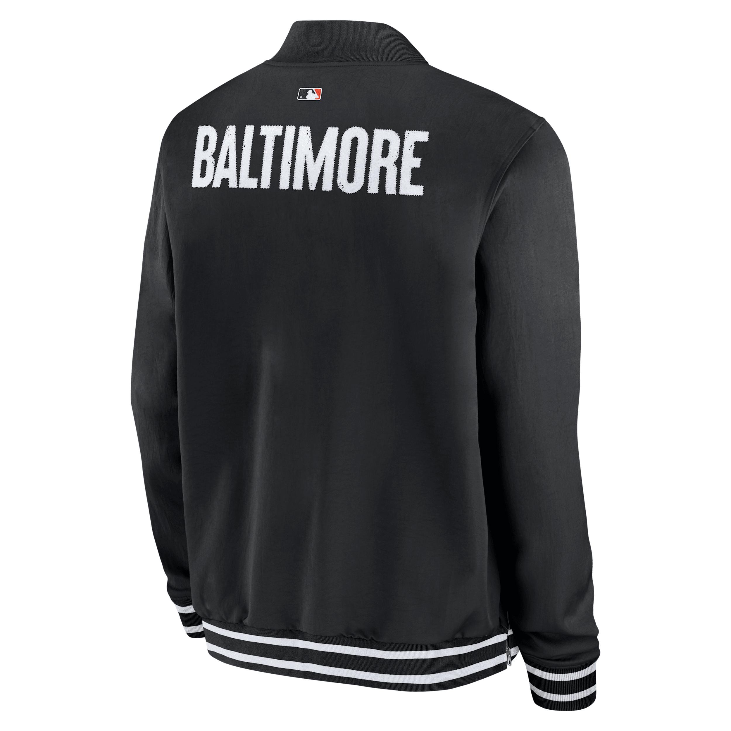 Baltimore Orioles Authentic Collection City Connect Nike Men's MLB Full-Zip Bomber Jacket Product Image