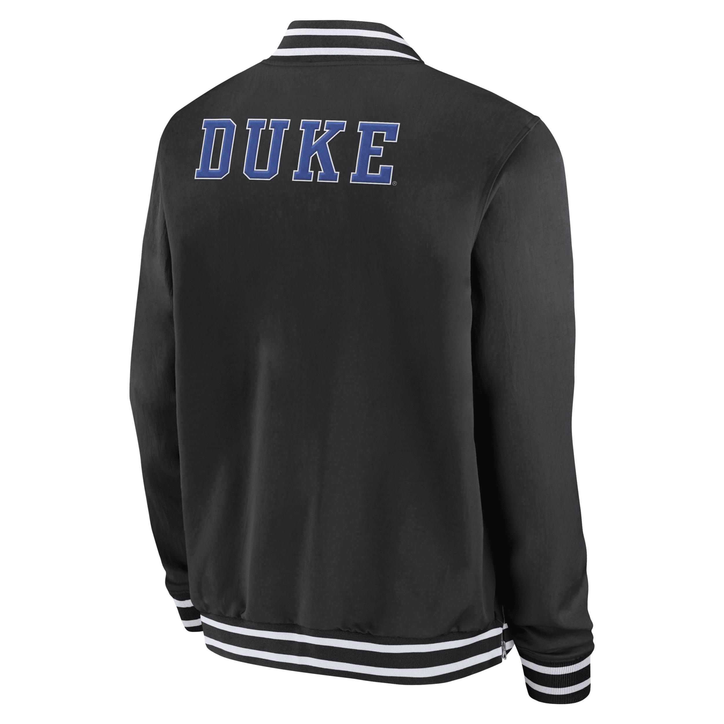 Duke Blue Devils Sideline Nike Men's College Full-Zip Bomber Jacket Product Image