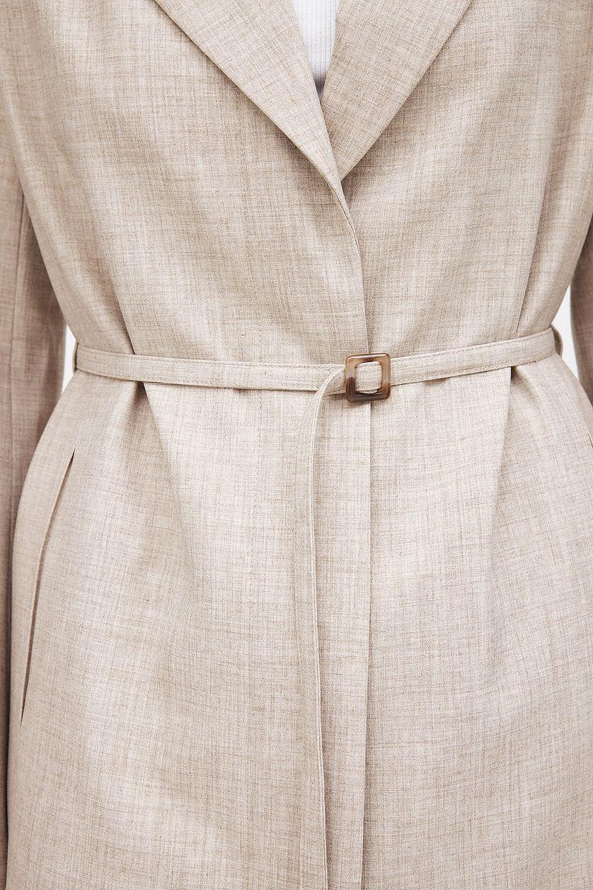 Long Belt Detail Coat Product Image