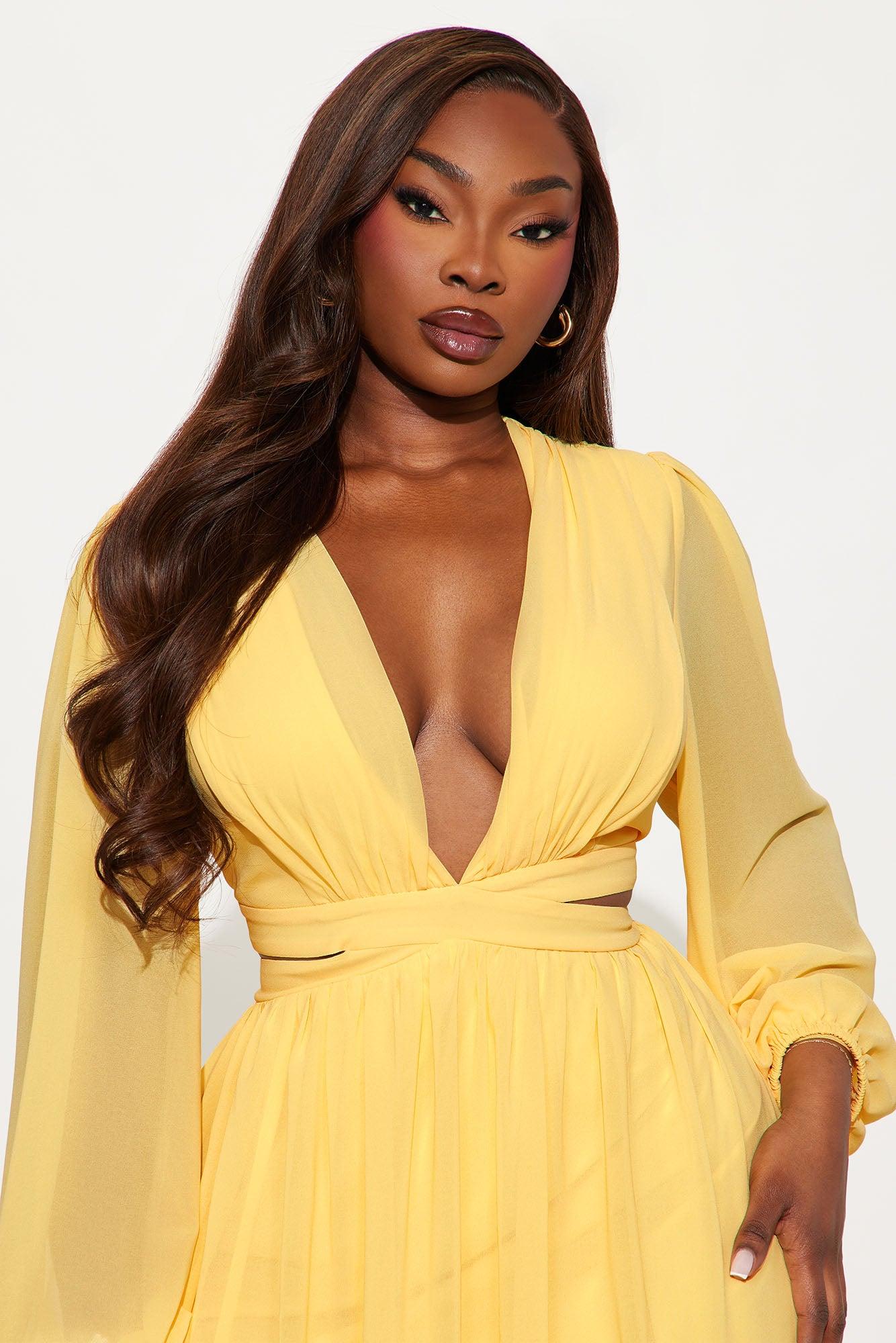 Natalia Maxi Dress - Yellow Product Image