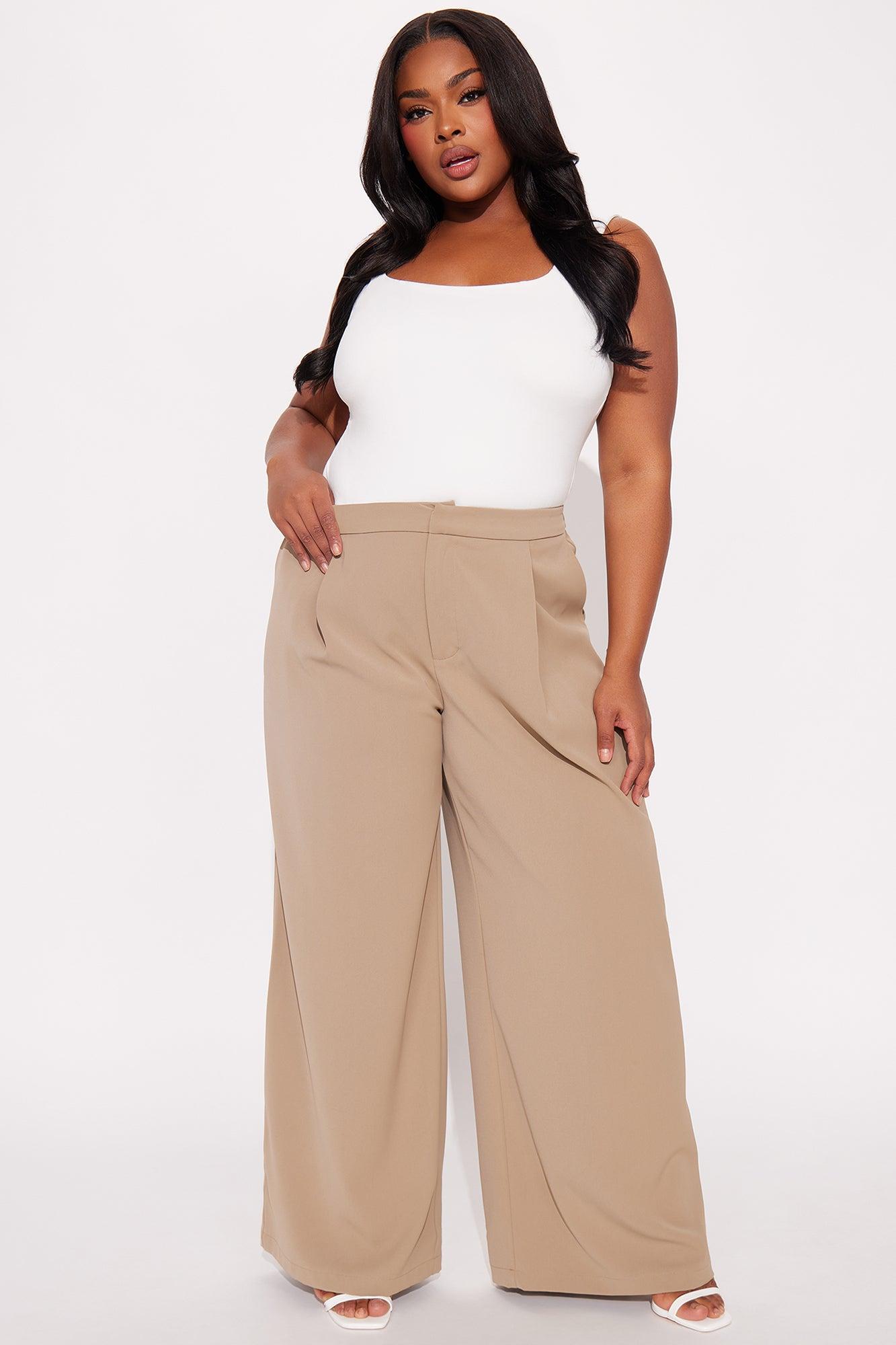 Make Your Point Wide Leg Trouser - Taupe Product Image