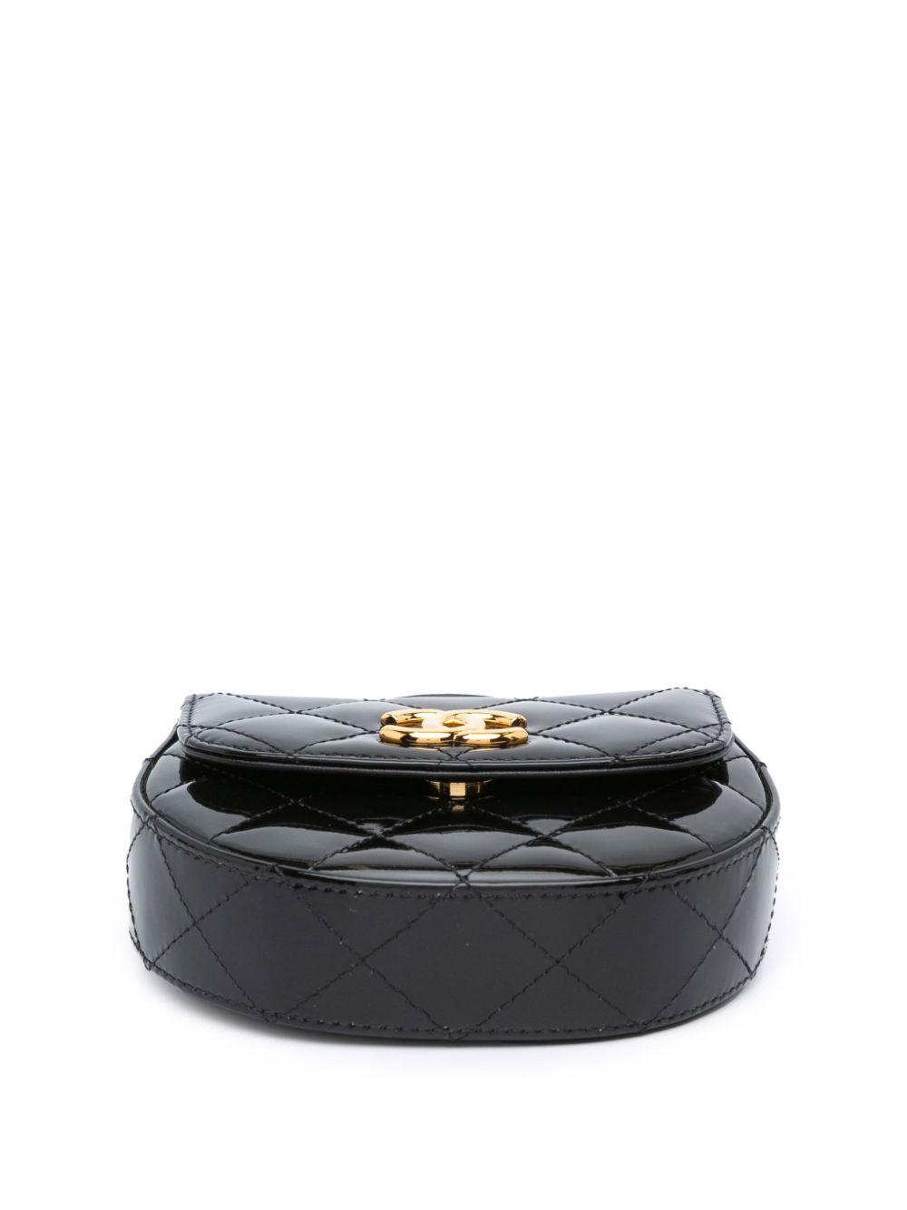 2021-2024 Mini CC Quilted Patent Leather Top Handle Clutch with Chain satchel Product Image