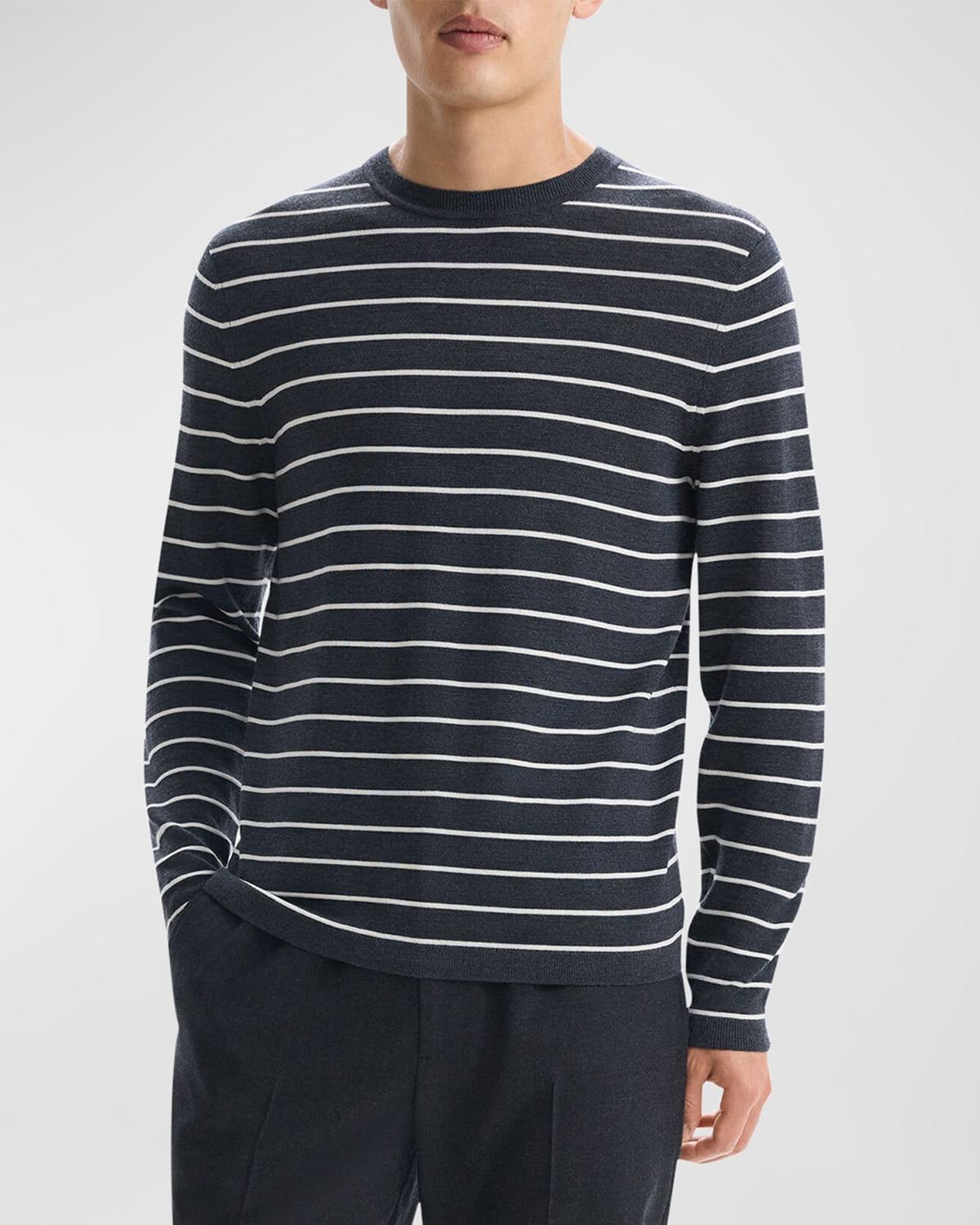 Mens Striped Wool Sweater Product Image