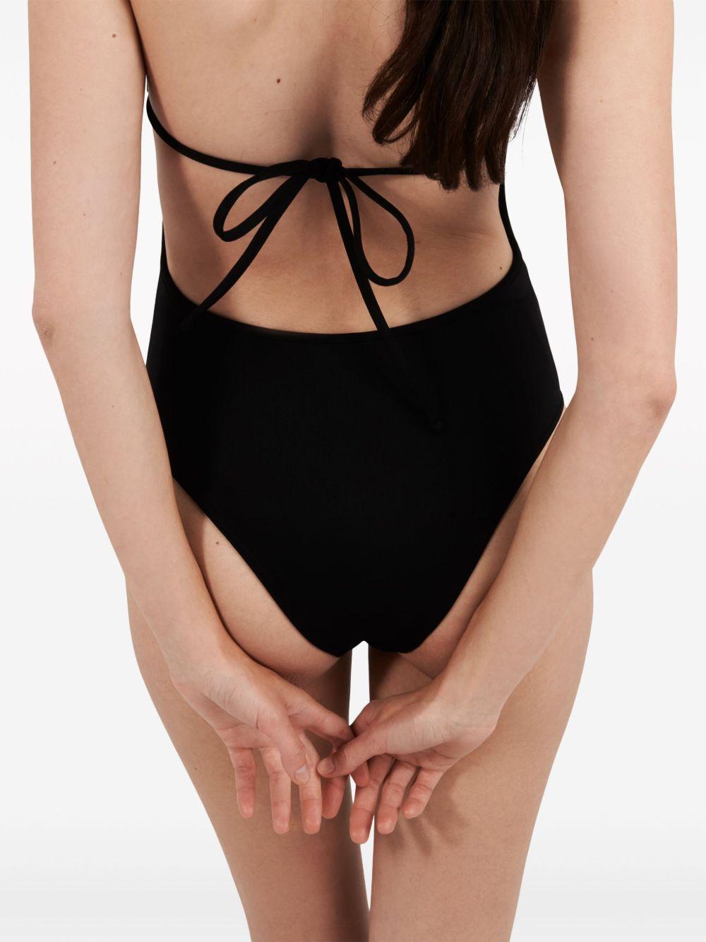 triangle-logo open-back swimsuit Product Image