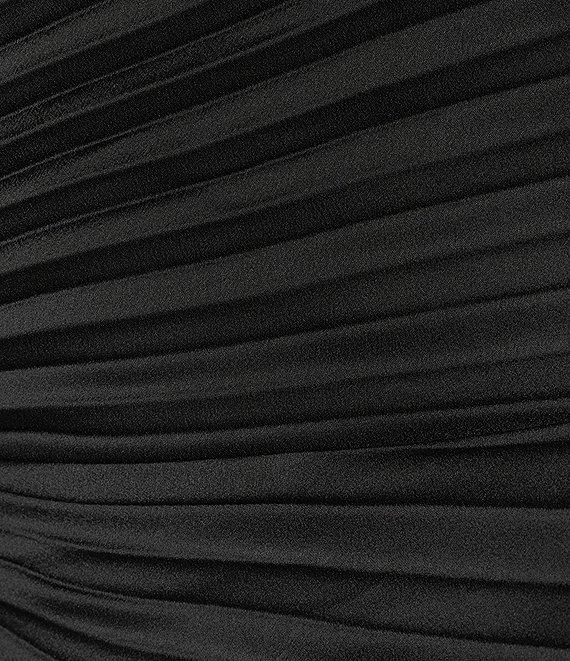 Belle by Badgley Mischka Kelsey Sleeveless One Shoulder Asymmetric Fit and Flare Midi Dress Product Image