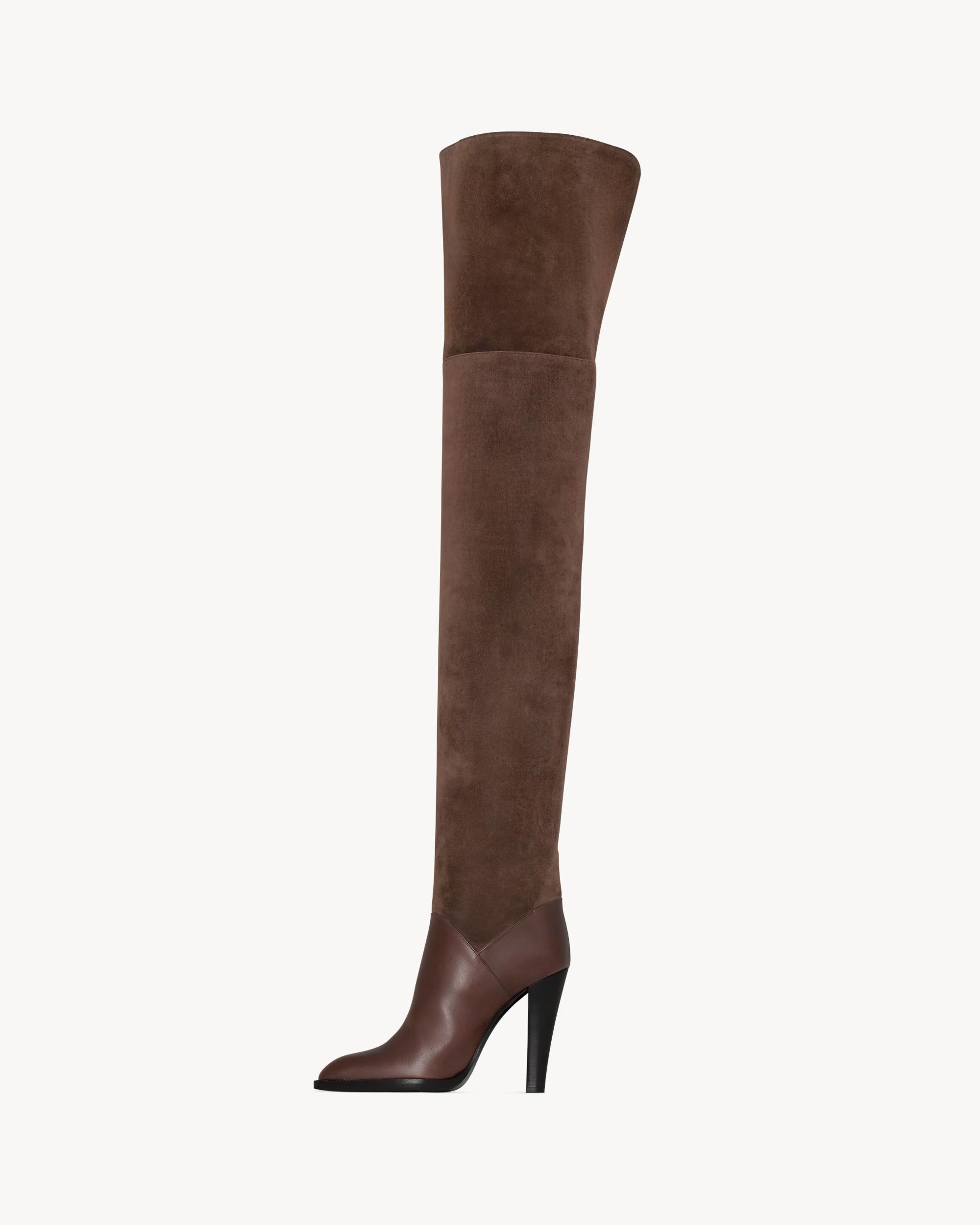 NADJA boots in smooth leather and suede Product Image