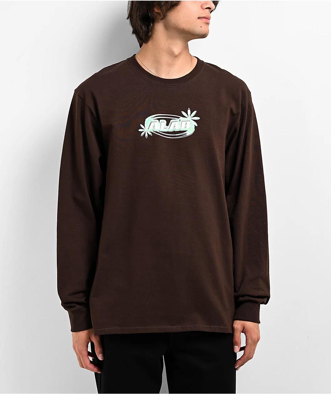 A.LAB Cyber Lab Brown Long Sleeve T-Shirt Product Image