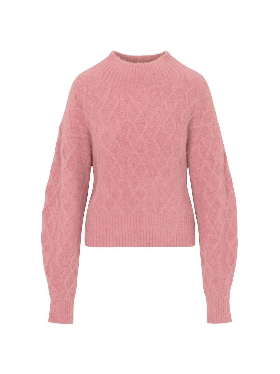 Womens Yael Cable-Knit Stretch Wool Sweater Product Image