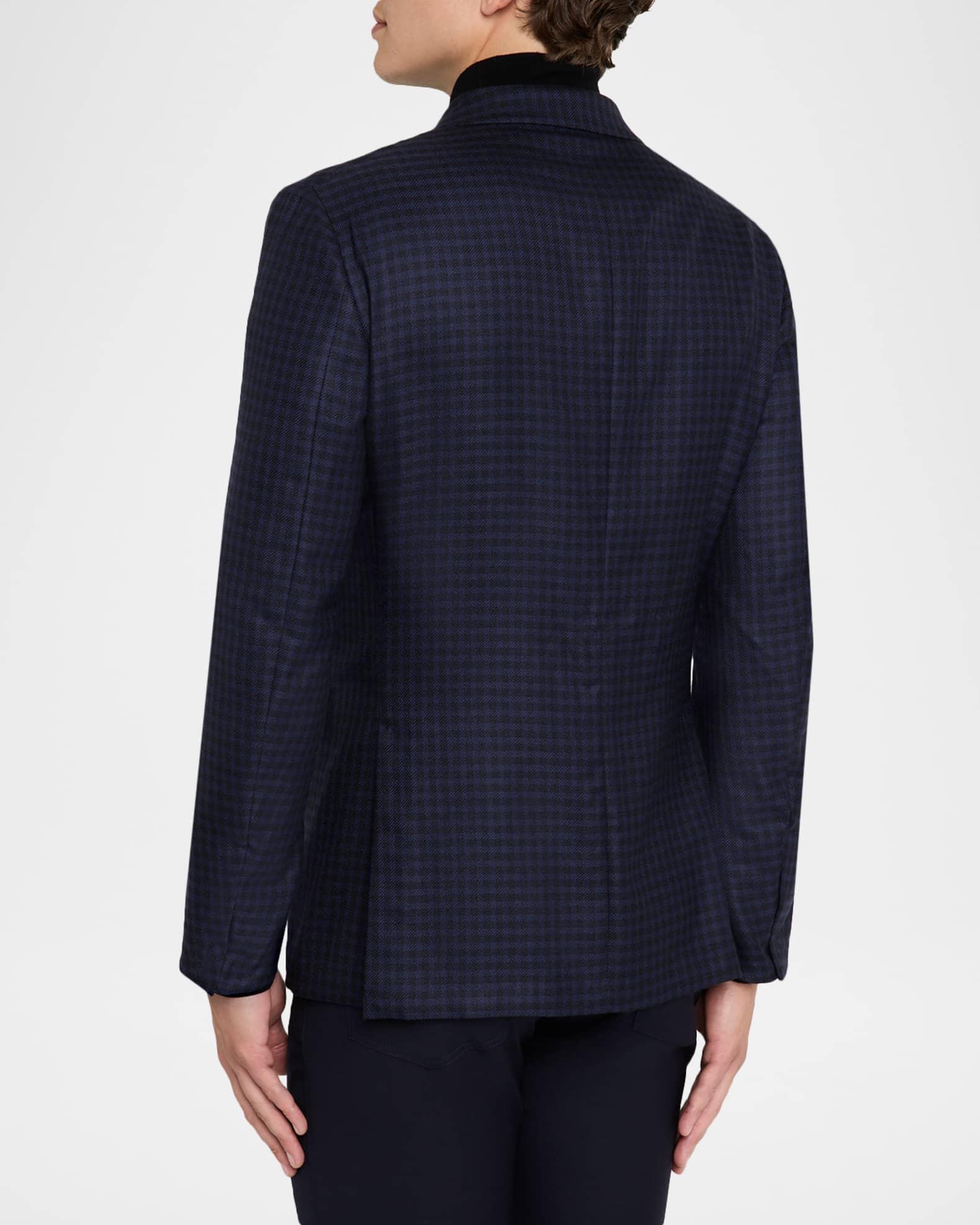 Men's Cashmere and Silk Tonal Check Sport Coat Product Image