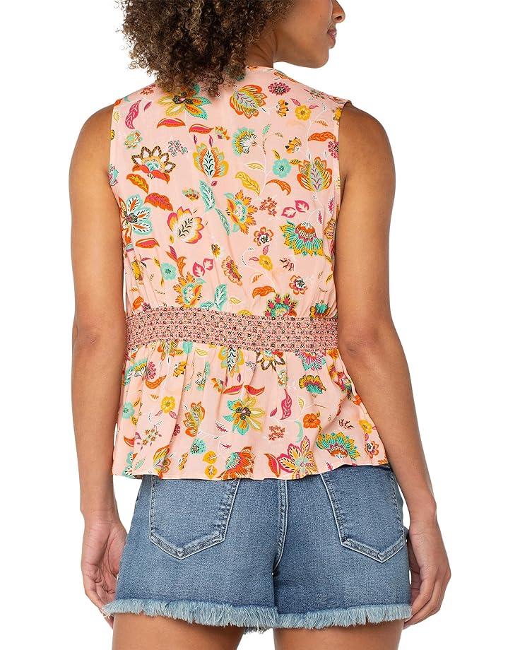 Women's Liverpool Los Angeles Sleeveless Woven Top With Smocked Waist Product Image