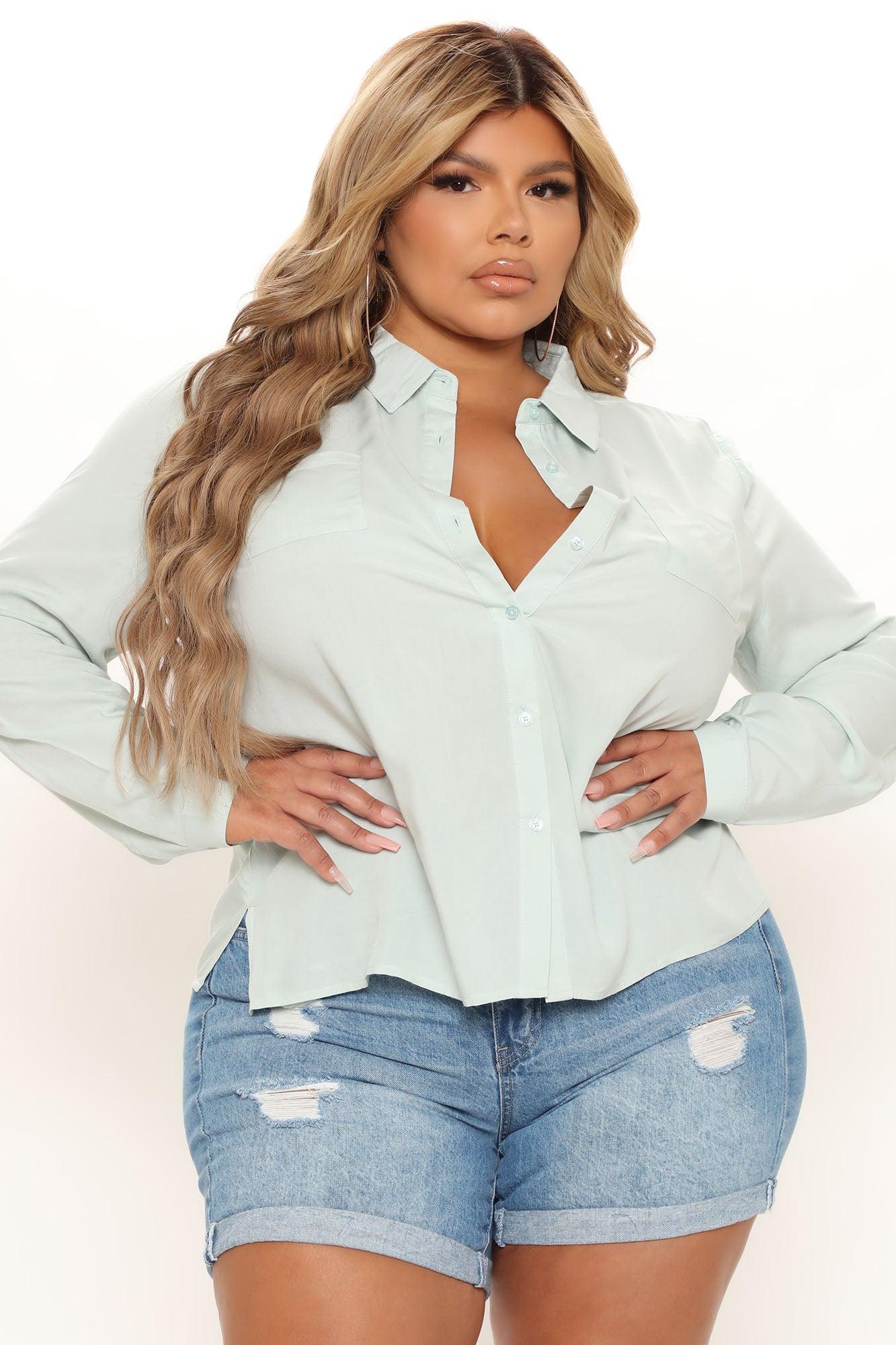 Aurora Woven Top - Sage Product Image