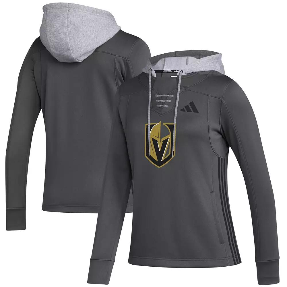 Women's adidas Black Pittsburgh Penguins Refresh Skate Lace AEROREADY Pullover Hoodie,  Product Image