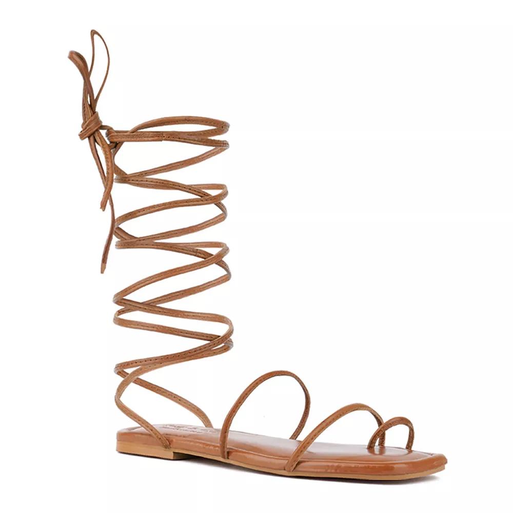 Rag & Co Amatha Women's Leather Lace-Up Sandals,  Product Image