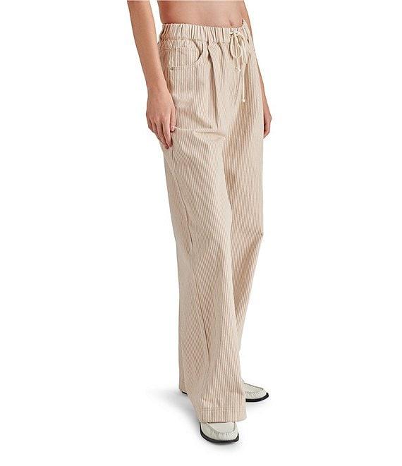 Steve Madden Minorca Railroad Stripe Drawcord Wide Leg Pants Product Image