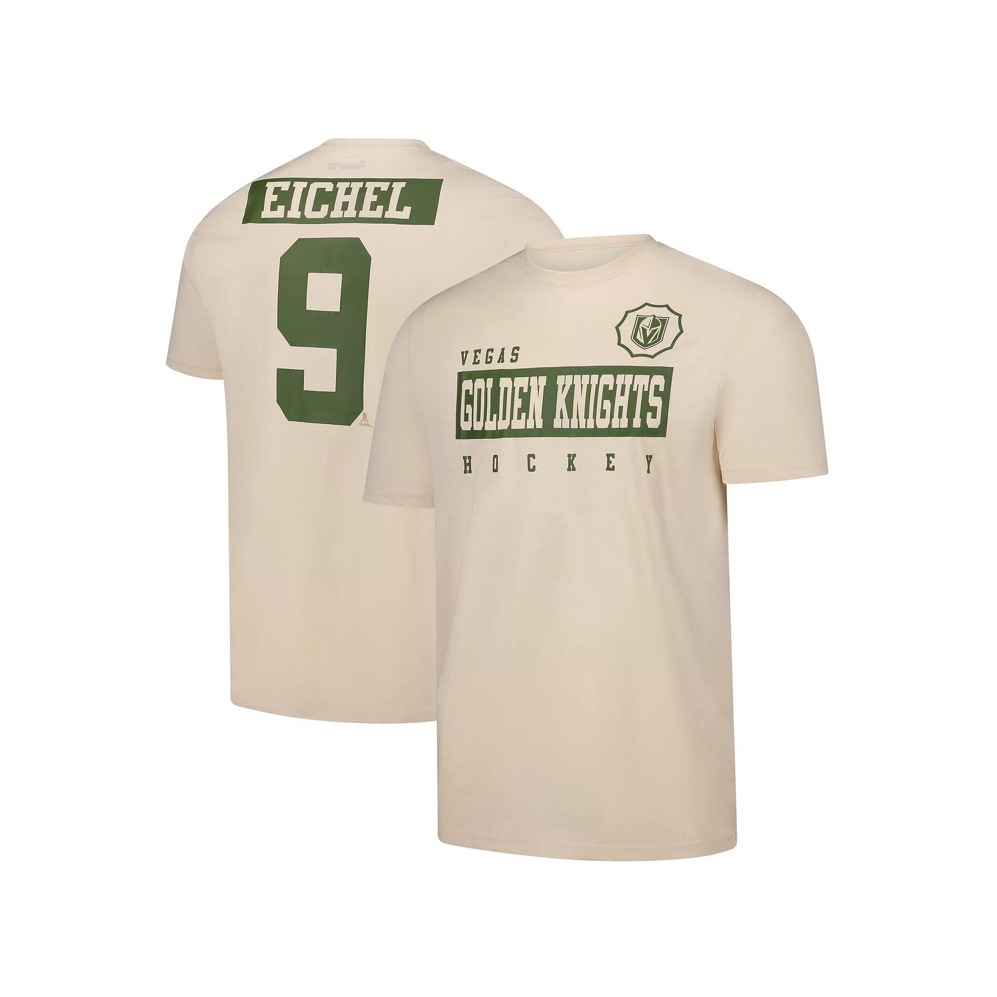 Men's Levelwear Jack Eichel Khaki Vegas Golden Knights 2024 NHL Military Appreciation Richmond Delta Player Name & Number T-Shirt,  Product Image