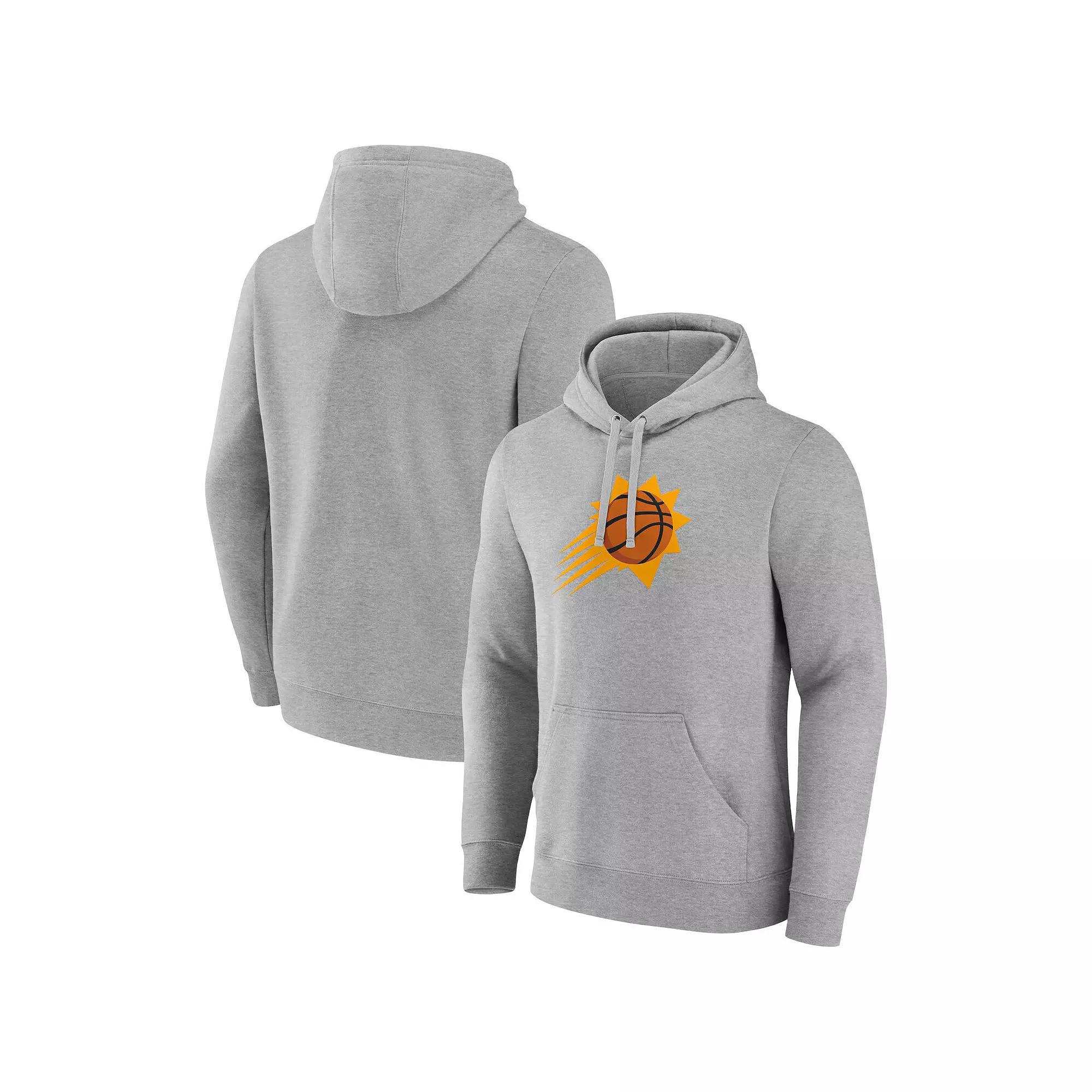 Men's Fanatics Branded  Heather Gray Phoenix Suns Primary Logo Pullover Hoodie, Size: Large, Phx Grey Product Image