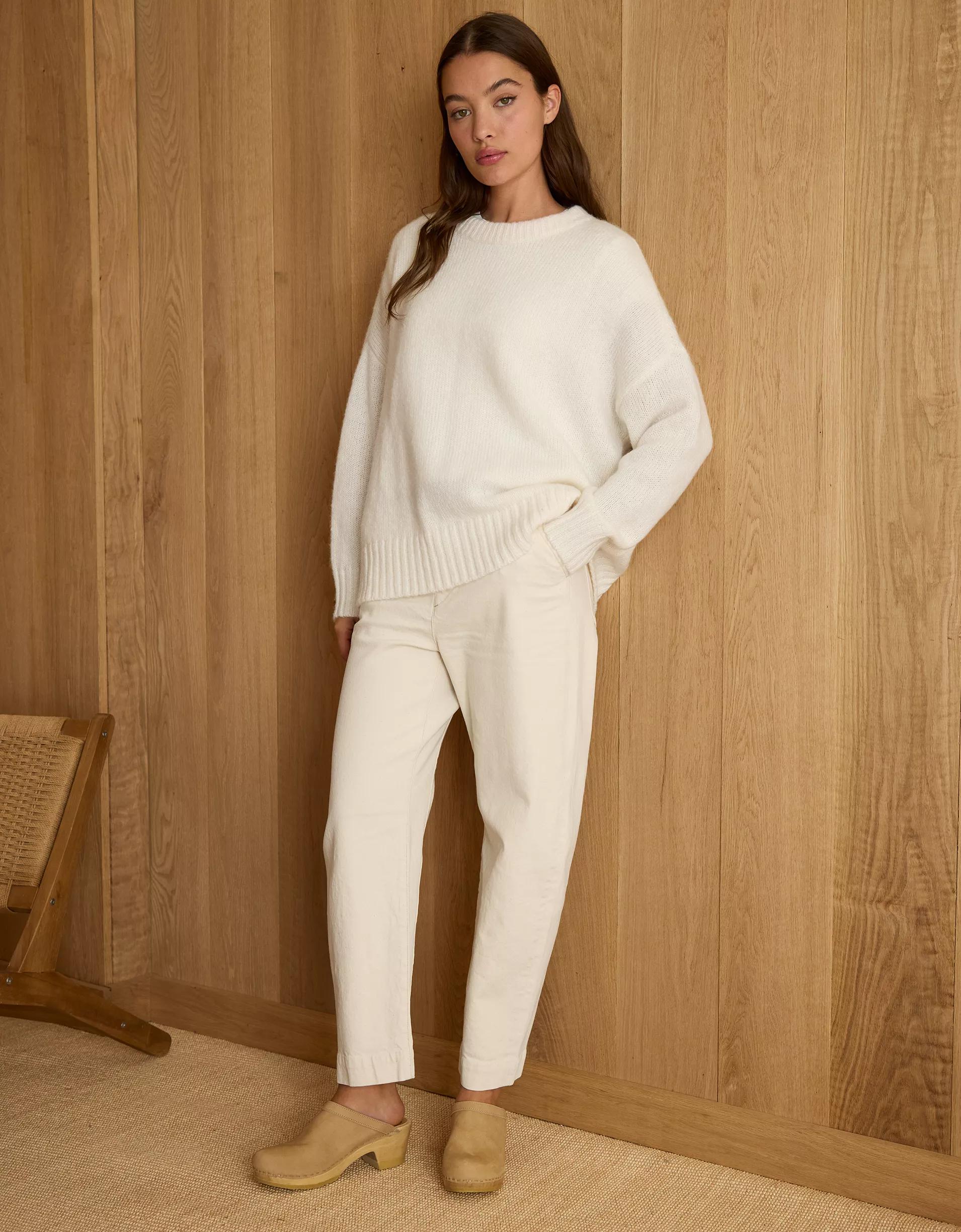 AE77 Premium Mohair-Blend Boyfriend Sweater Product Image