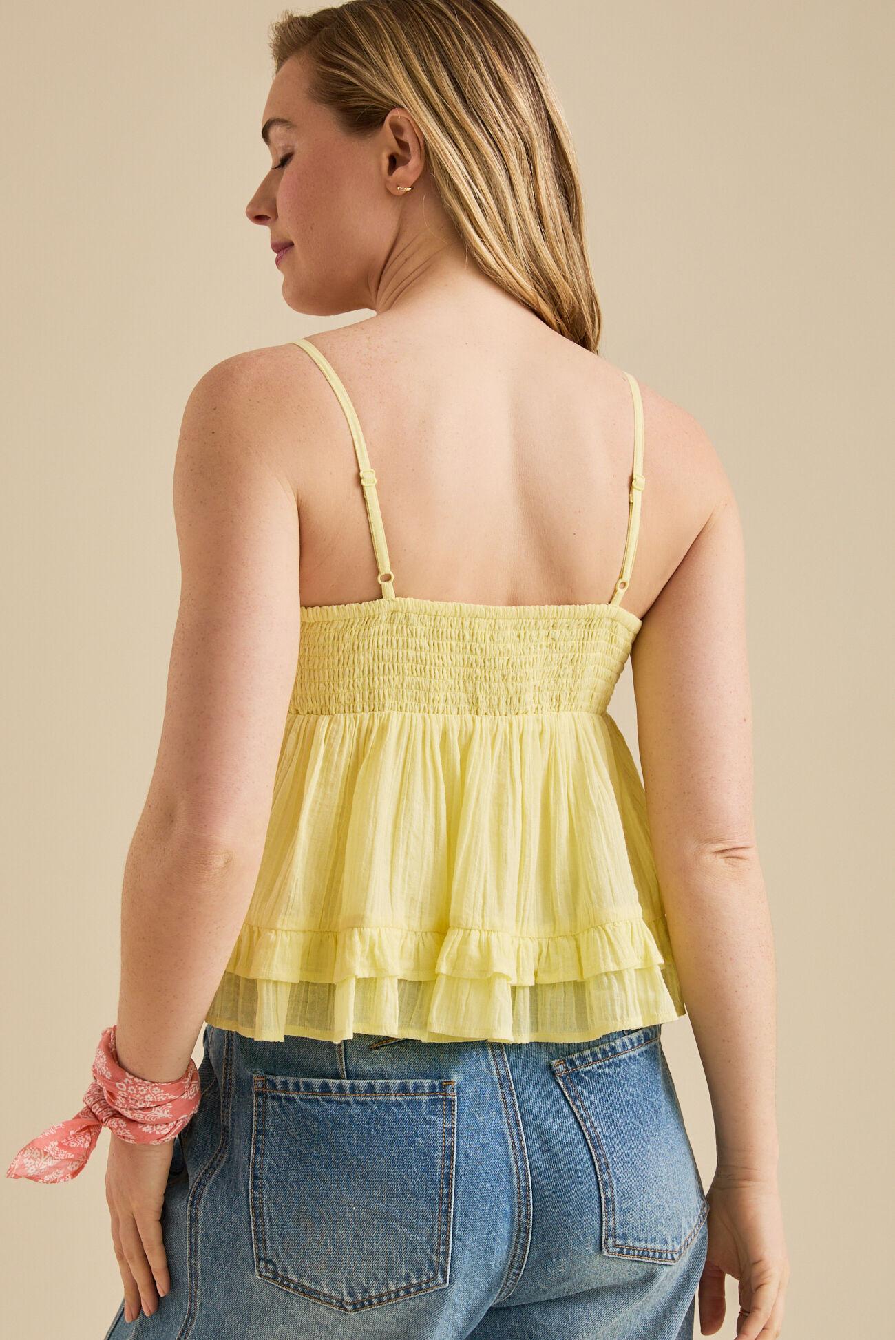 Willow Lace Gauze Babydoll Tank Product Image