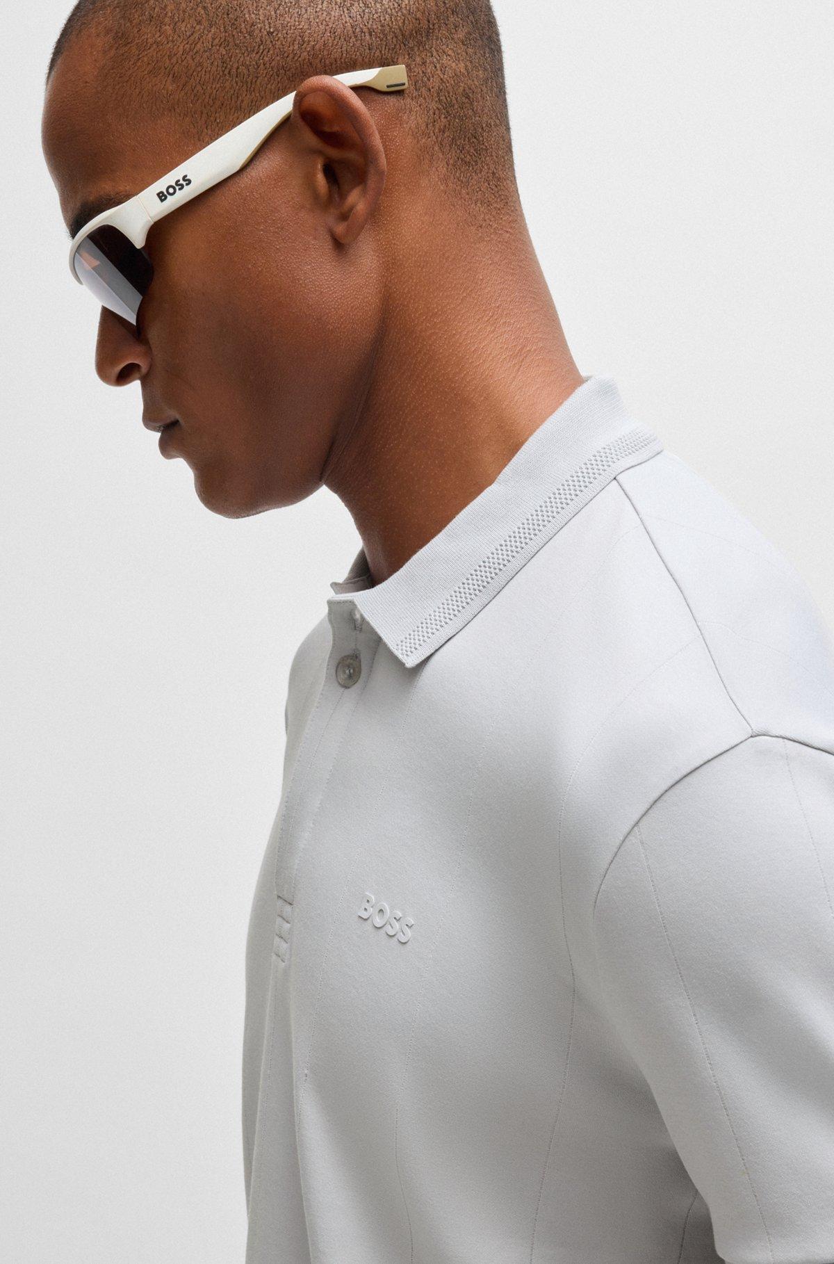 Paddy polo shirt with drop-needle stitching Product Image