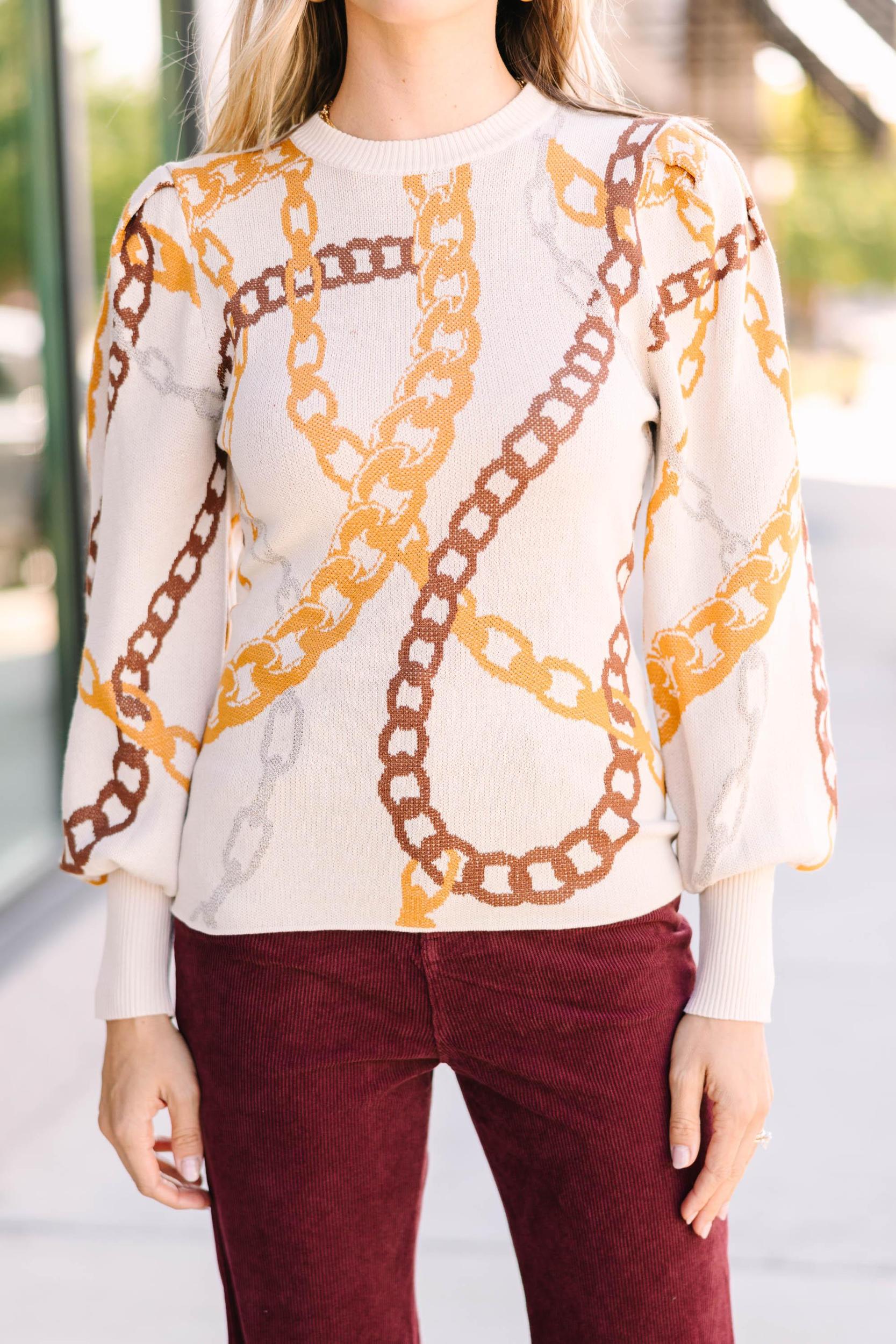 Chained To The Rhythm Ivory White Sweater Female Product Image