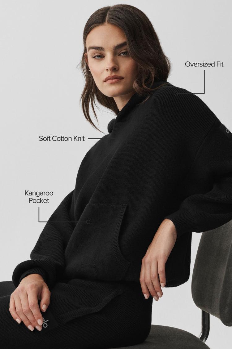 Scholar Hooded Sweater - Black Product Image