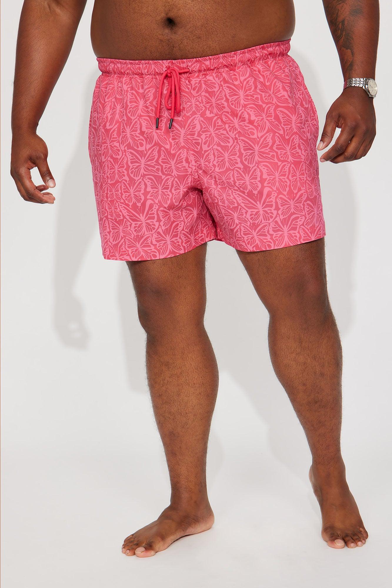 Born 2 Fly Print Change Swim Mid Trunk - Pink Product Image