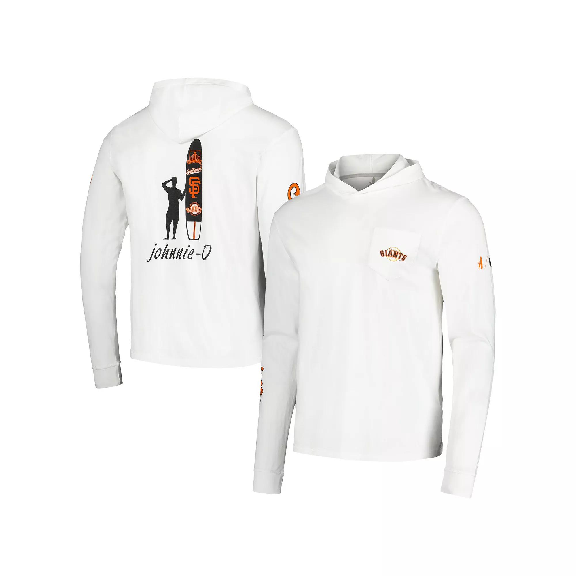 Men's johnnie-O White San Francisco Giants Eddie Long Sleeve Hoodie T-Shirt,  Product Image