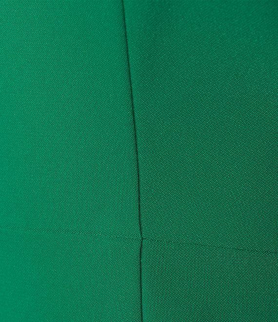 Antonio Melani Elena Crepe Square Neck Long Ruched Sleeve Midi Dress Product Image