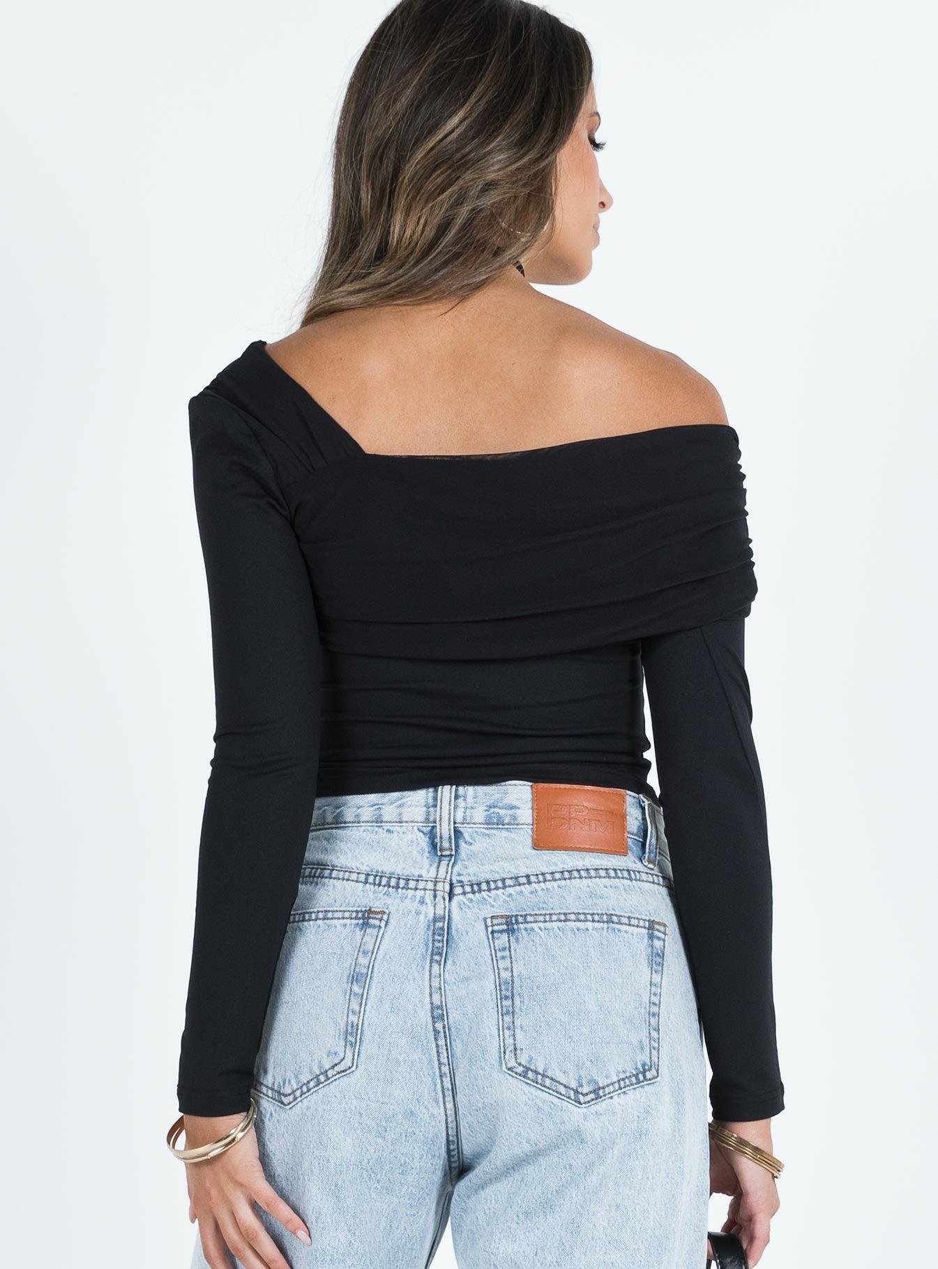 Lynsey Long Sleeve Top Black Product Image