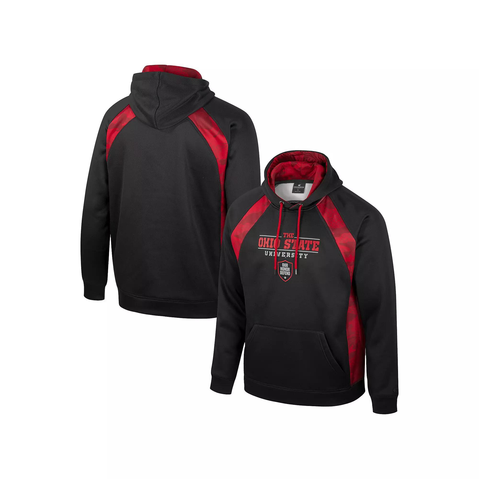 Men's Colosseum  Black Ohio State Buckeyes Big & Tall On Honor Pullover Hoodie, Size: 2XB Product Image