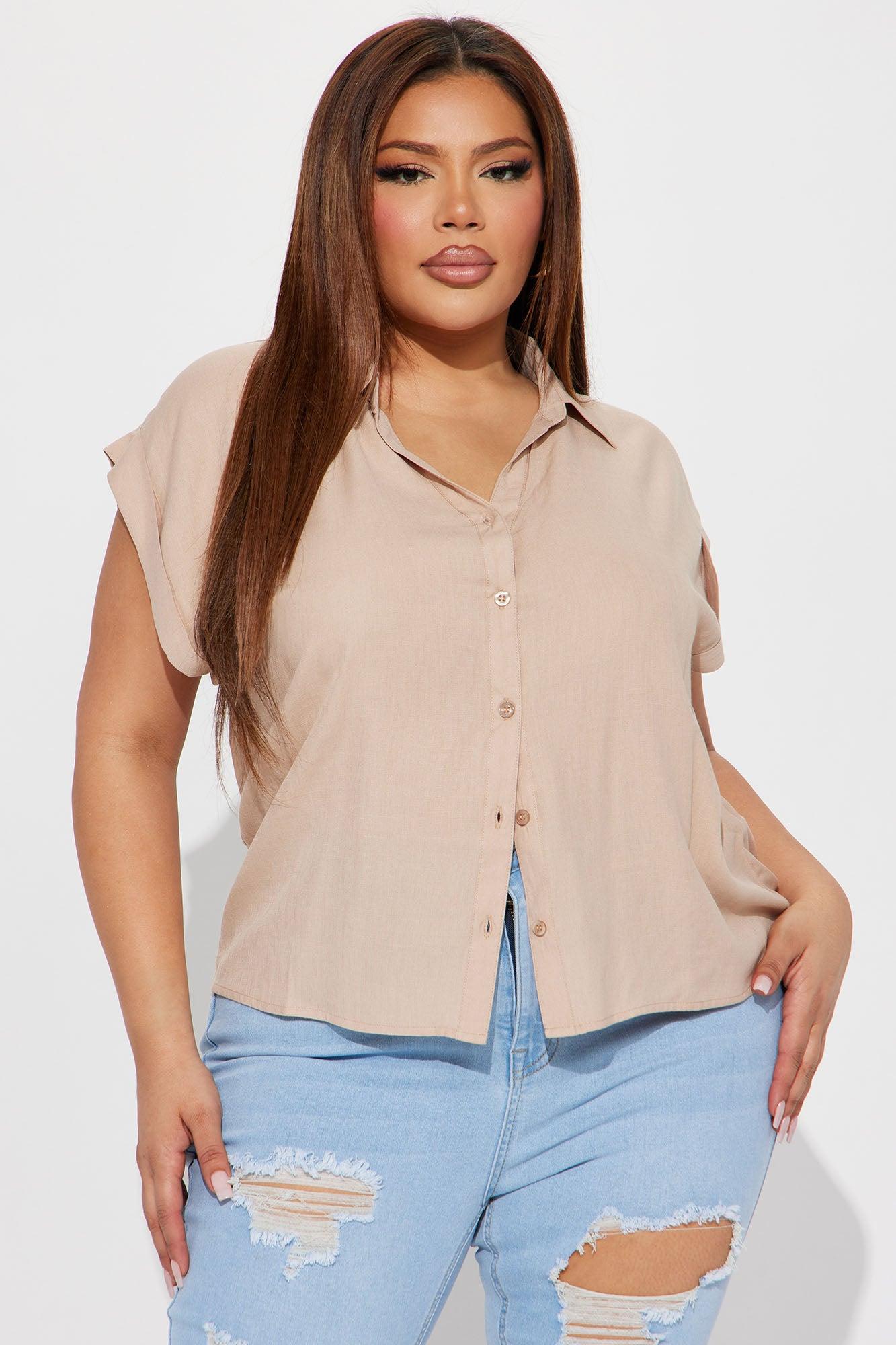 In Your Memories Linen Shirt - Taupe Product Image
