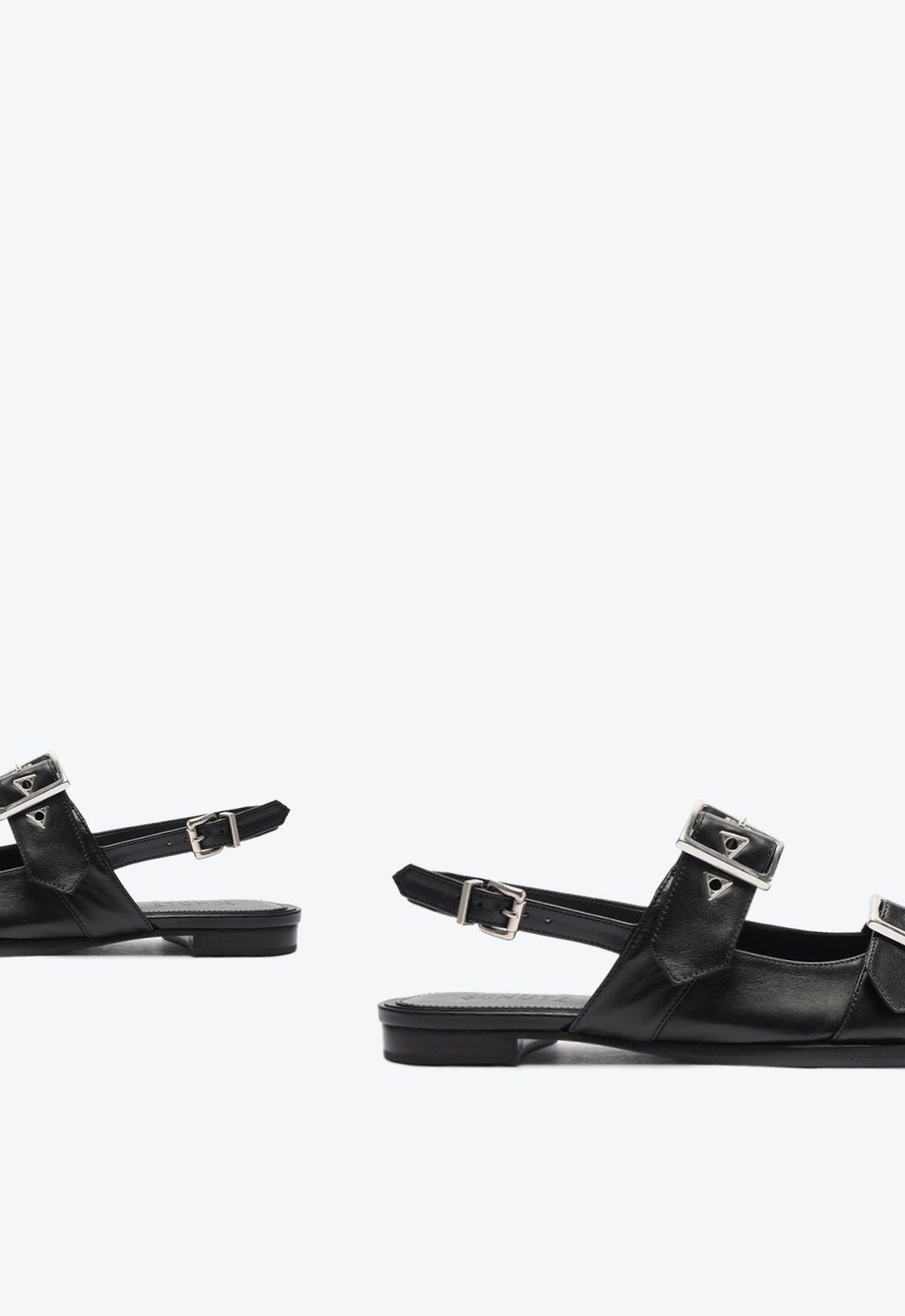 Darla Sling Leather Flat Female Product Image