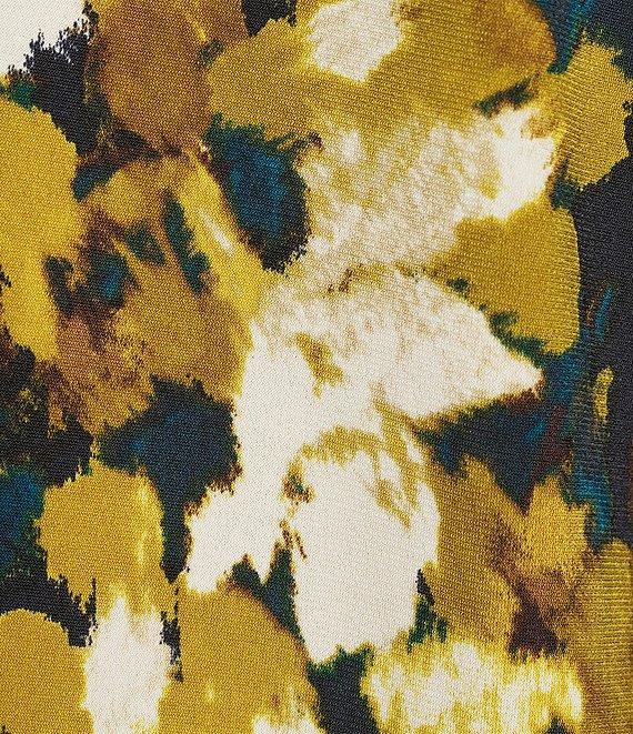 Calvin Klein V-Neck Ruched Shoulder Flutter Sleeve Blouse Product Image