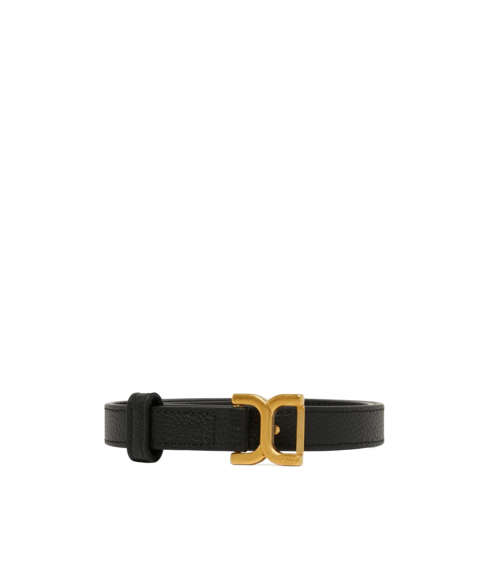 CHLOÉ Chloe Marcie Small Leather Belt In Black Product Image