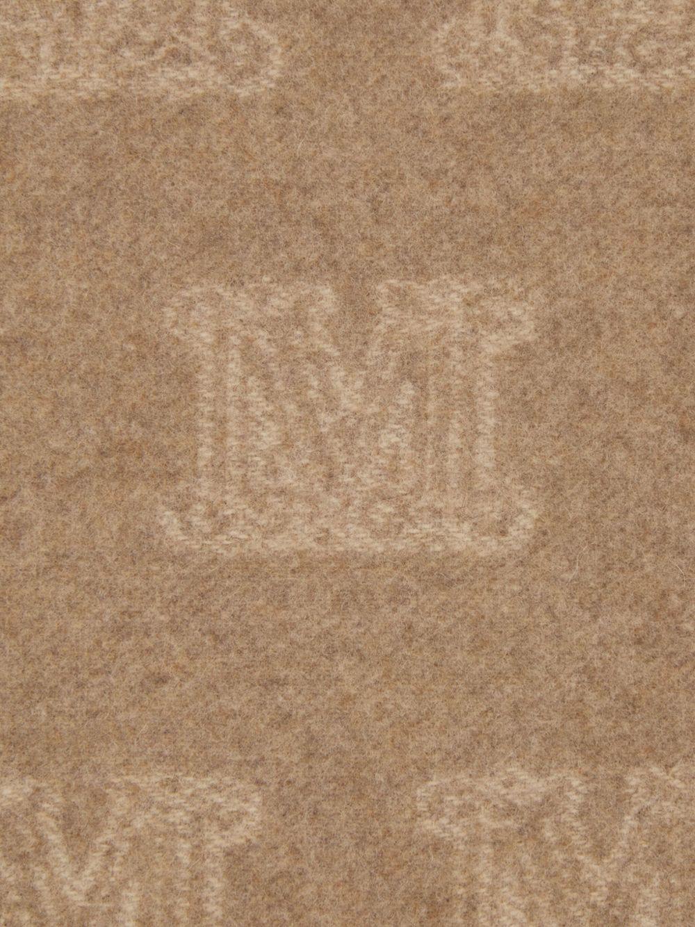 logo-embroidered cashmere scarf Product Image