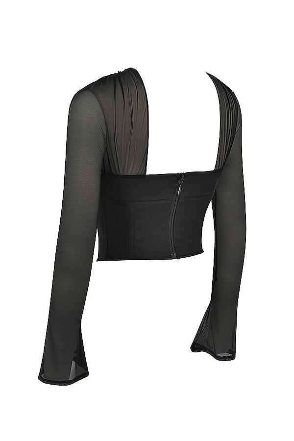 Mina  black structured corset - sale Product Image