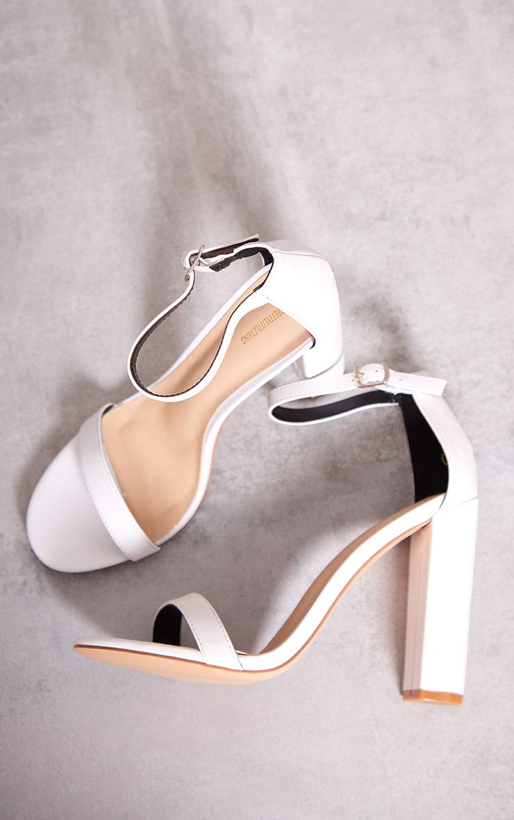 White May Blocked Heeled Sandal Product Image