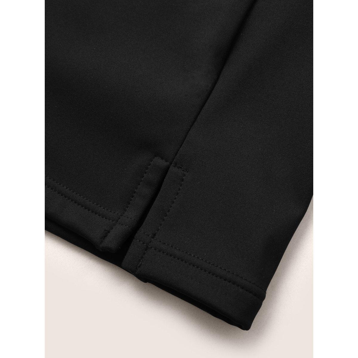 Plus Size High Rise Pocket Split Side Swim Bottom Women's Swimwear Black Resort Non High stretch Bodycon High Rise Slanted pocket Curve Swim Bottoms BloomChic 22-24/3X Product Image