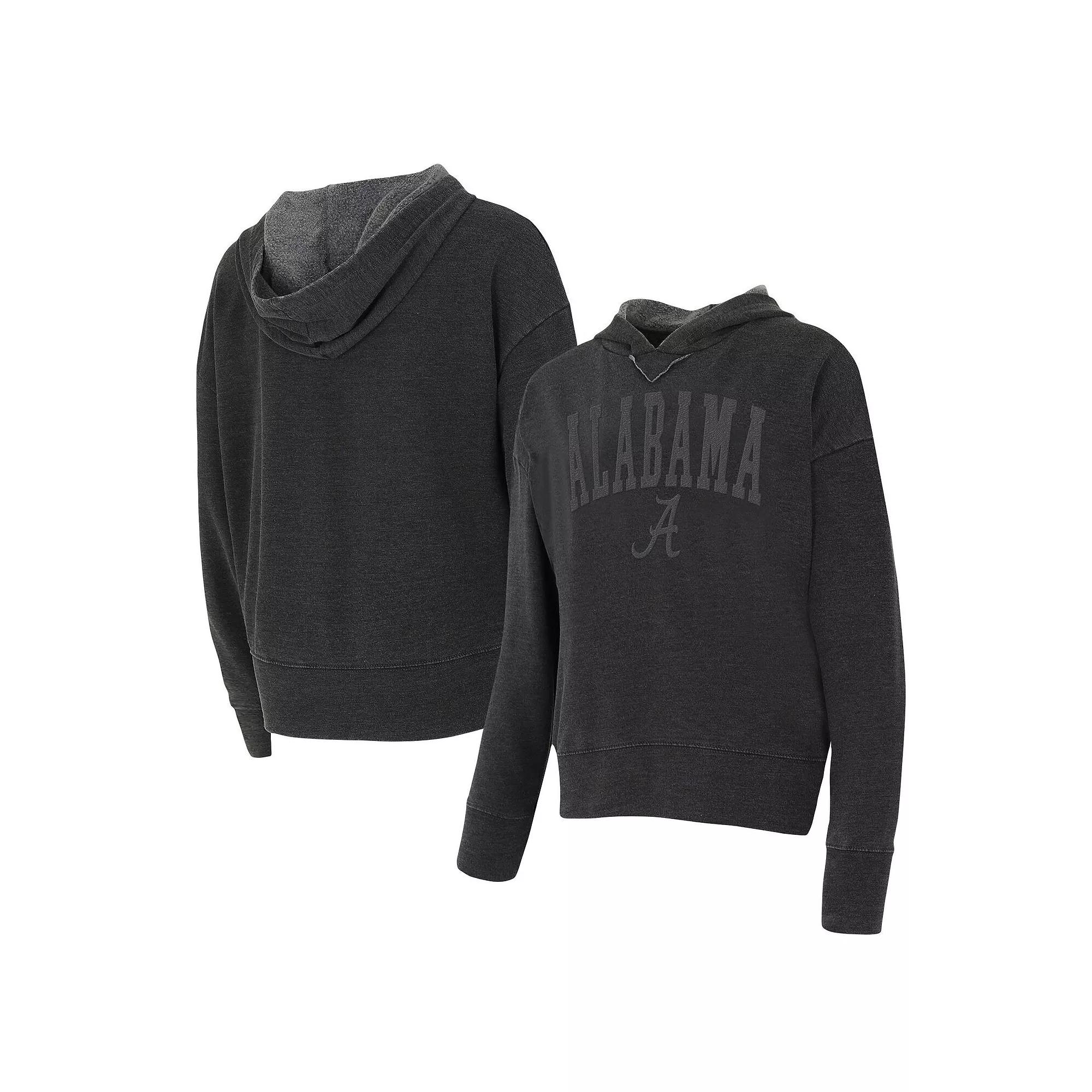 Women's Concepts Sport Charcoal Alabama Crimson Tide Volley Long Sleeve Hoodie T-Shirt,  Product Image