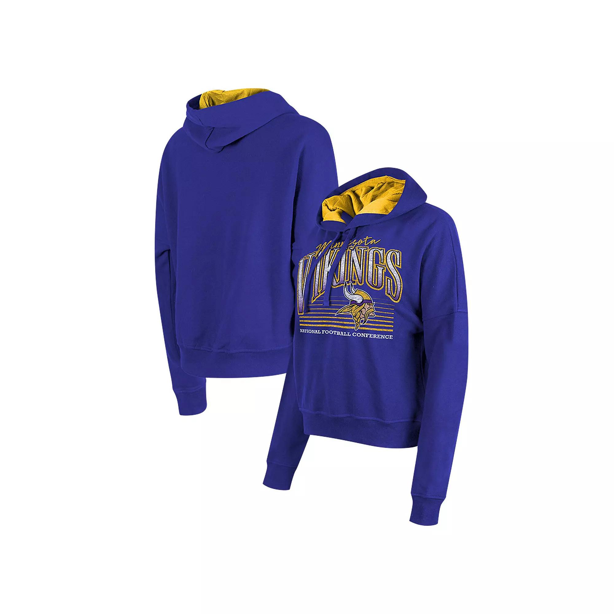 Women's New Era Purple Minnesota Vikings Boxy Pullover Hoodie,  Product Image