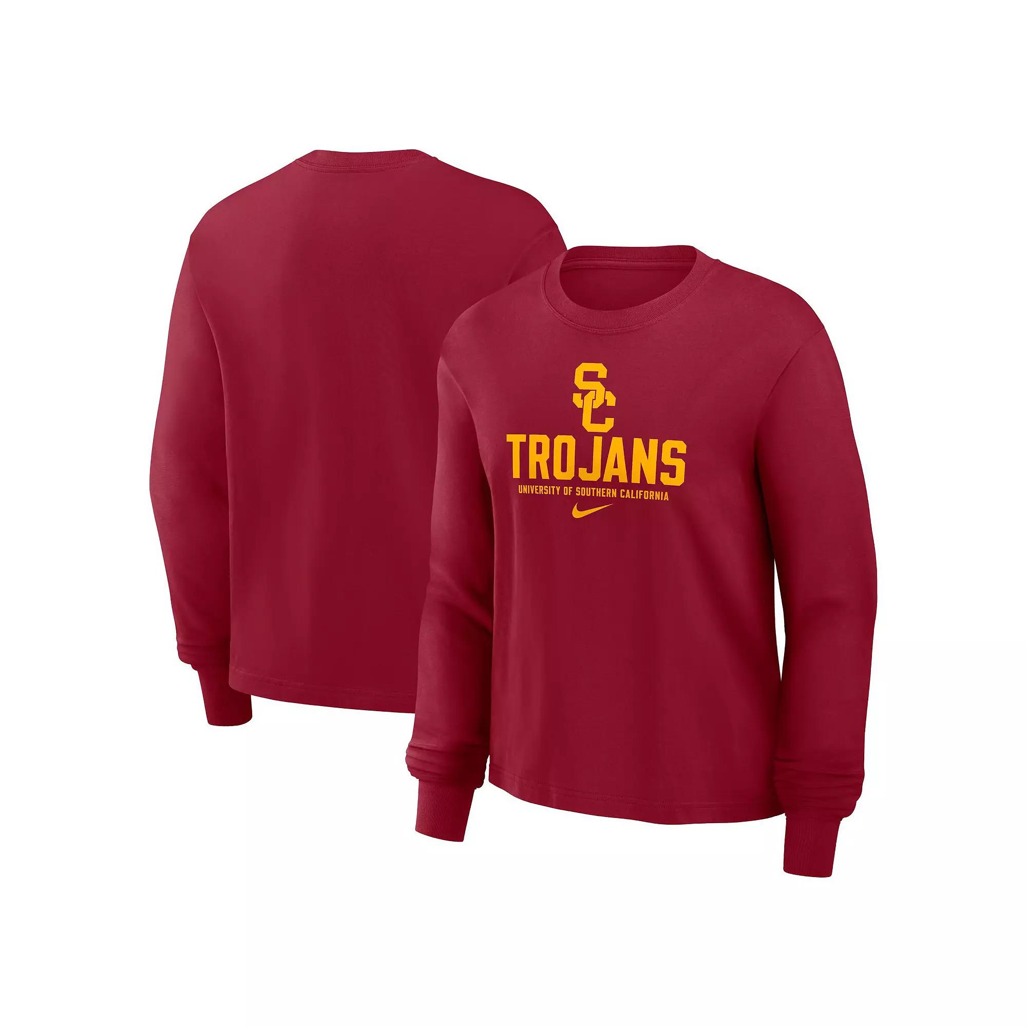 USC Trojans Primetime University Boxy Nike Womens College Long-Sleeve T-Shirt | CLF24GT01N2SAJ-USC Product Image